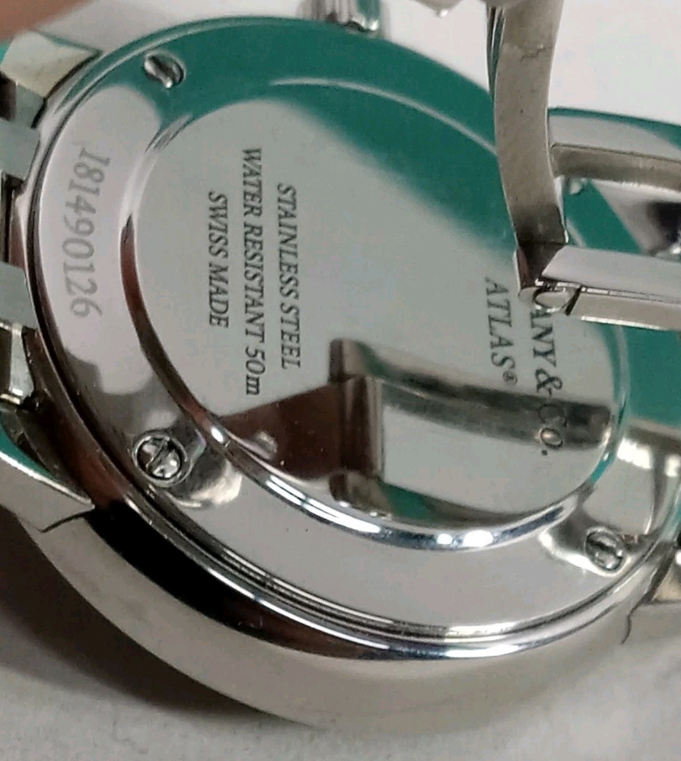 Tiffany & Co Ladies Atlas 2-Hand 31mm Diamond Quartz Steel Watch
