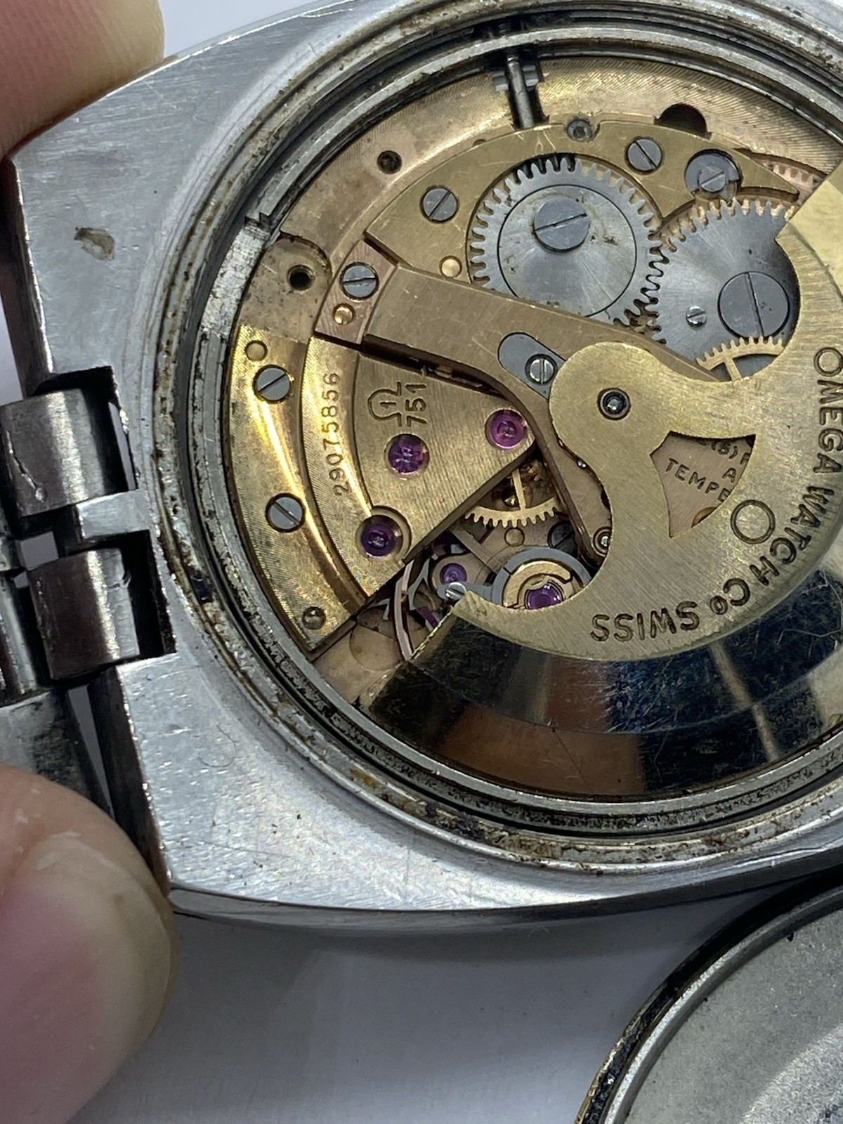 Omega Constellation 168.045 Cal 751 Automatic Men Watch For Repair Gold Bezel