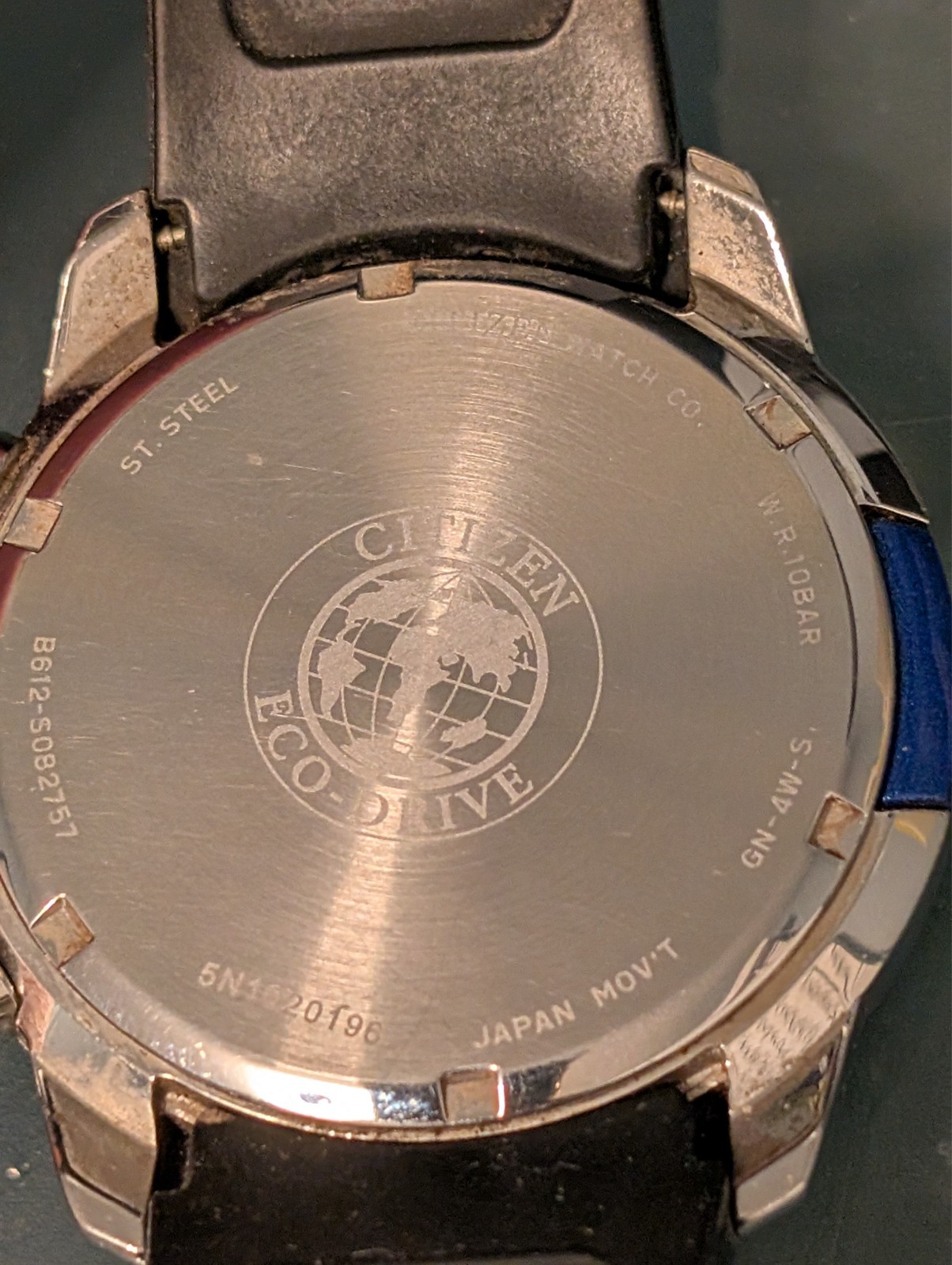 Citizen Eco-Drive mens watch B612-S082757 with Blue and Silver Case