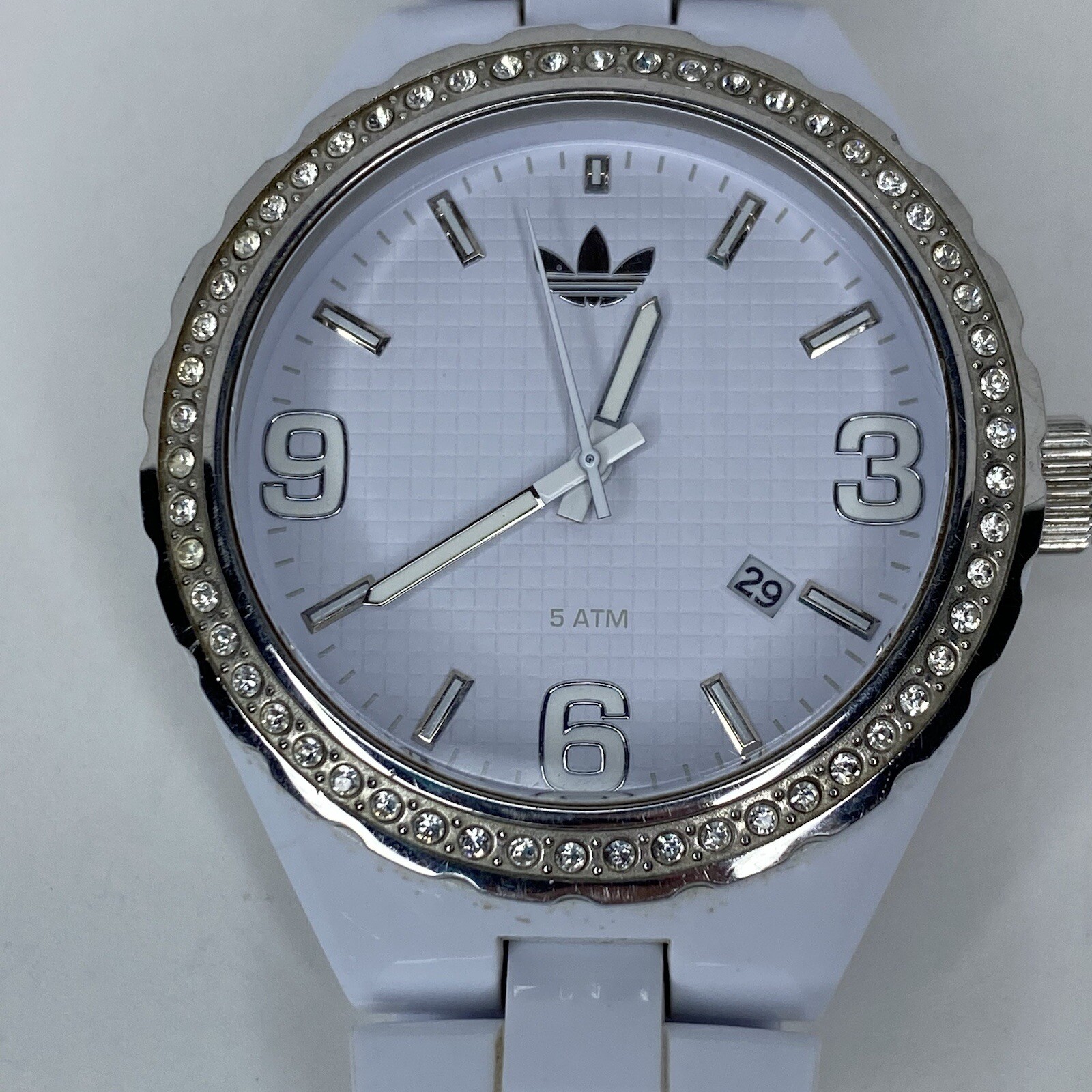 Adidas Cambridge Chronograph Watch White Polycarbonate 44mm Unisex ADH2505