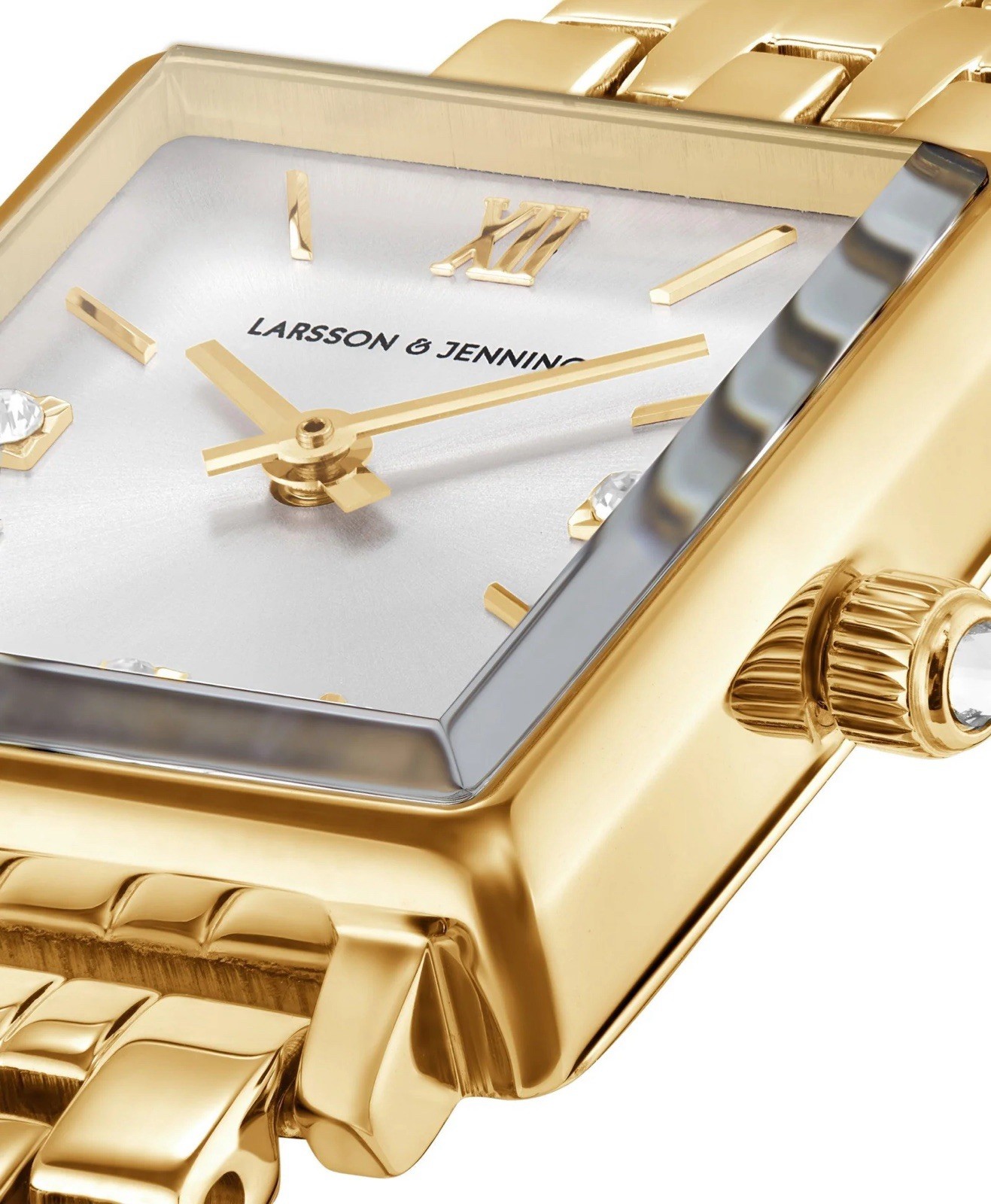 Larsson & Jennings Women’s Gold Tone Bracelet Watch Quartz Analog Silver Dial