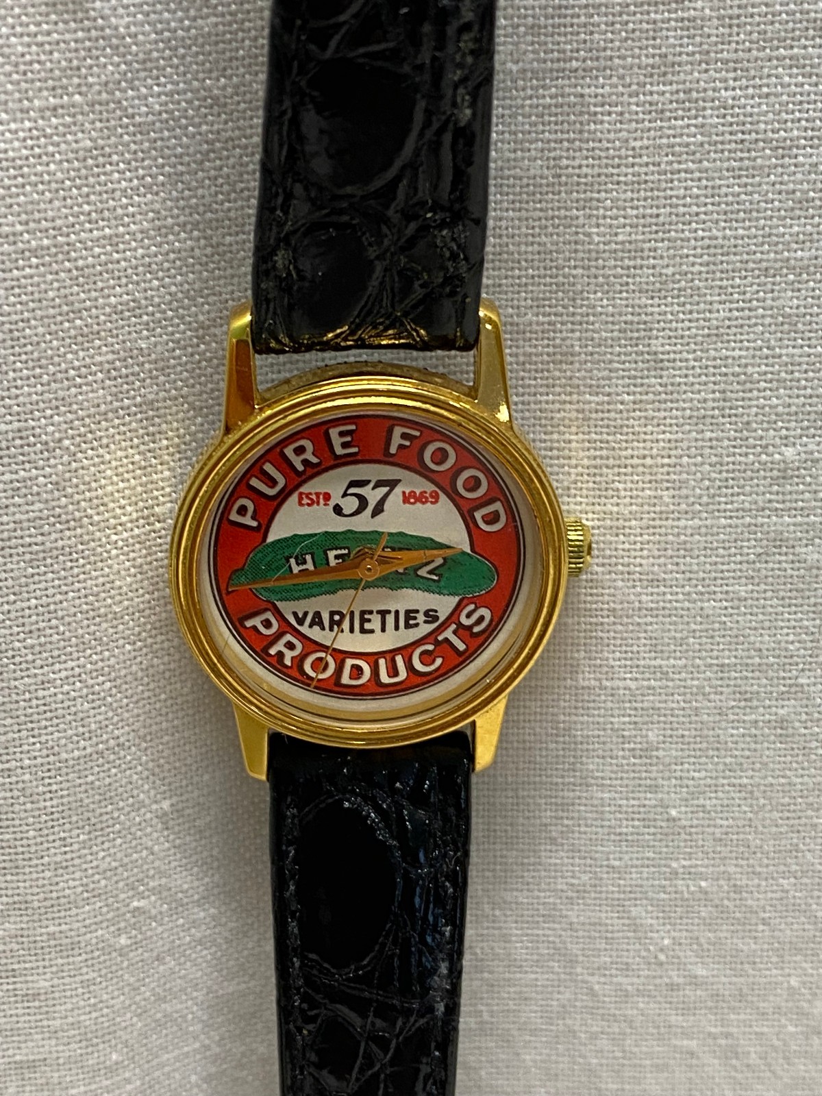 Vintage Heinz 57 Pure Food Products Wrist Watch Leather Band – Not Running