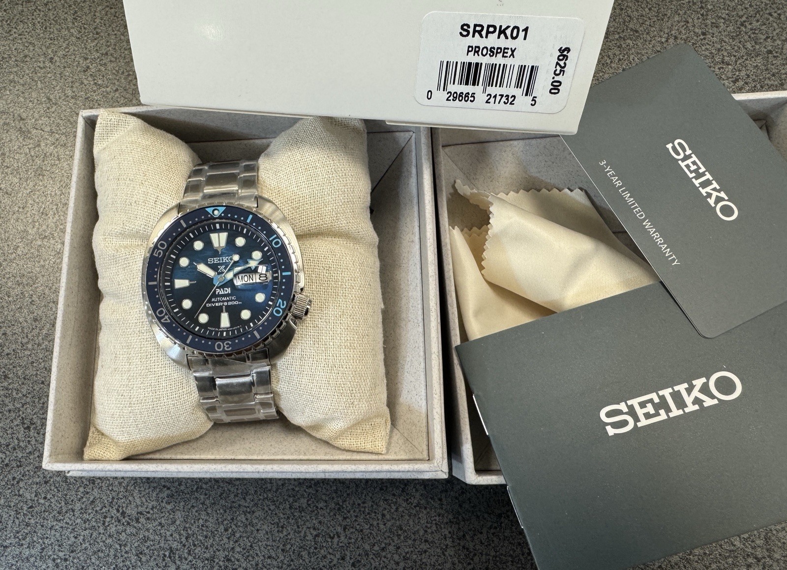 Seiko Men’s Prospex Great Blue Limited US Edition Automatic SRPK01 Made In Japan