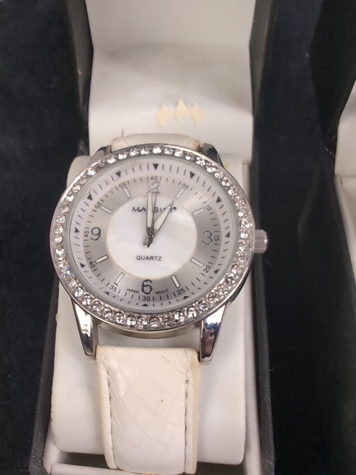 2 Vintage Massini Women’s Watches With Boxes One Black One White