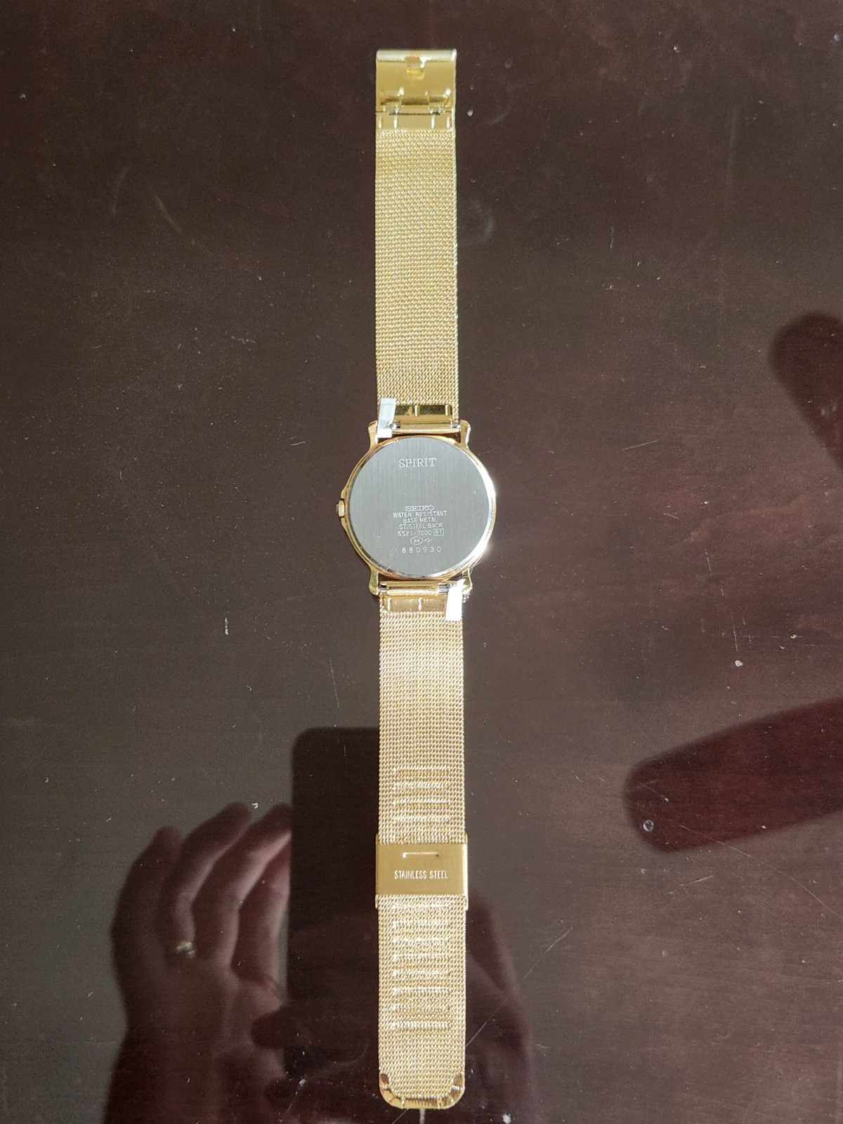 Vintage 1988 Seiko Spirit 5S21-7000 Quartz Sweep Second No-Tick Original Buckle