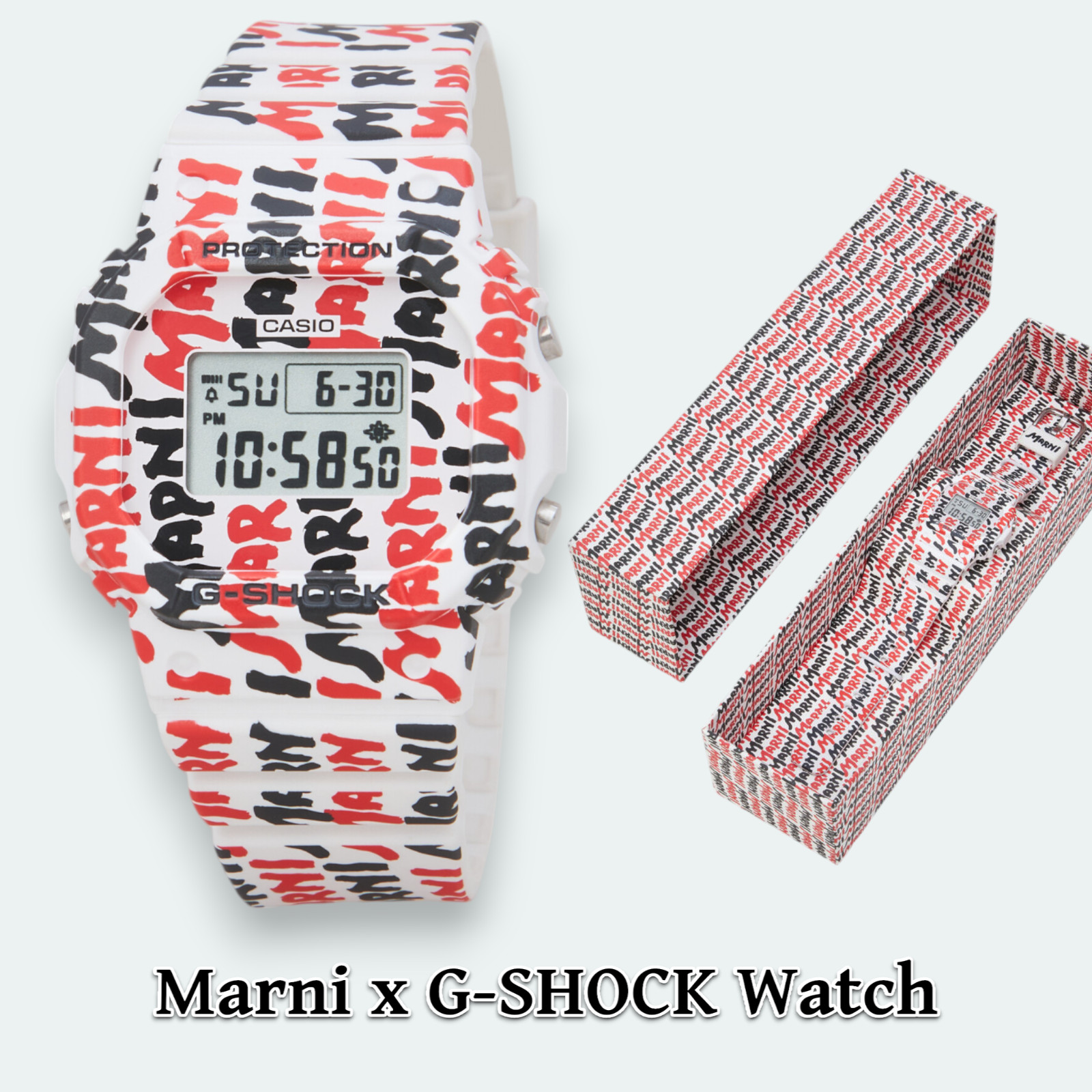 Marni x G-SHOCK Watch GMD-S5610MA-7ER 45.7 x 40.5 x 11.9 mm LED backlight Multi