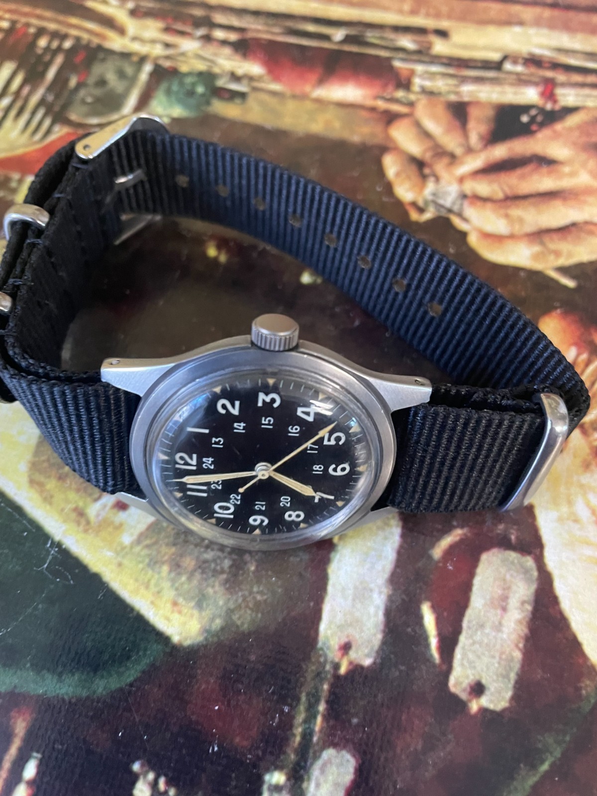 Vietnam war US military Benrus 1966 issued men’s watch, DTU-2A/P, 3818B, Hack
