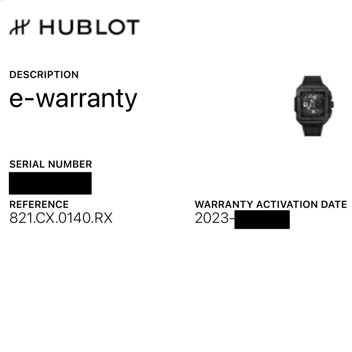 2023 Hublot Square Bang Unico “All Black” – Limited Edition Full Set #250/250