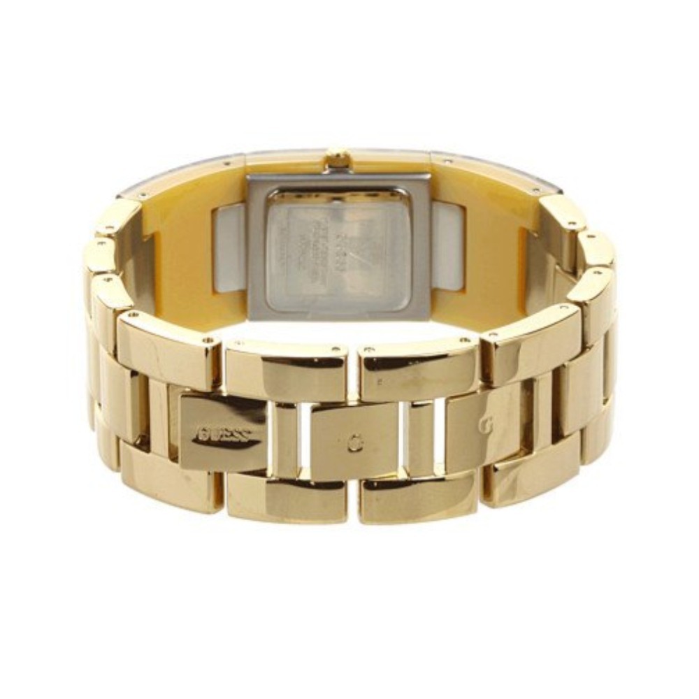 GUESS Watch Gold-Tone and Animal Print Polycarbonate Bracelet U0052L2