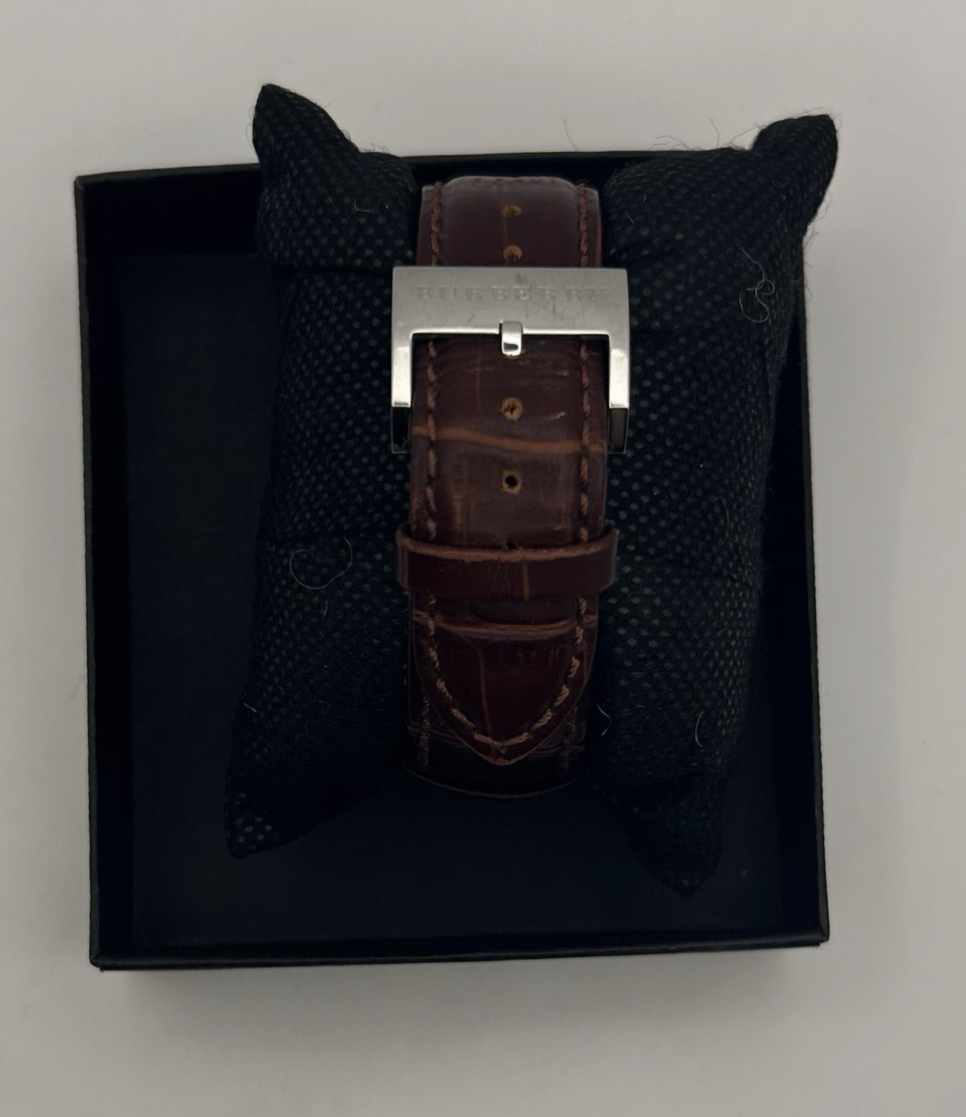 Burberry The City Men’s Silver Dial Brown Leather Strap Quartz 38mm Watch