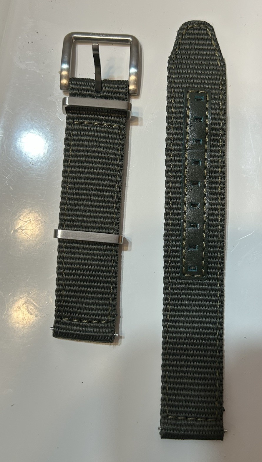 Authentic Bulova Hack 96A259 VWI Military Watch Band – Green Nylon Strap 38mm