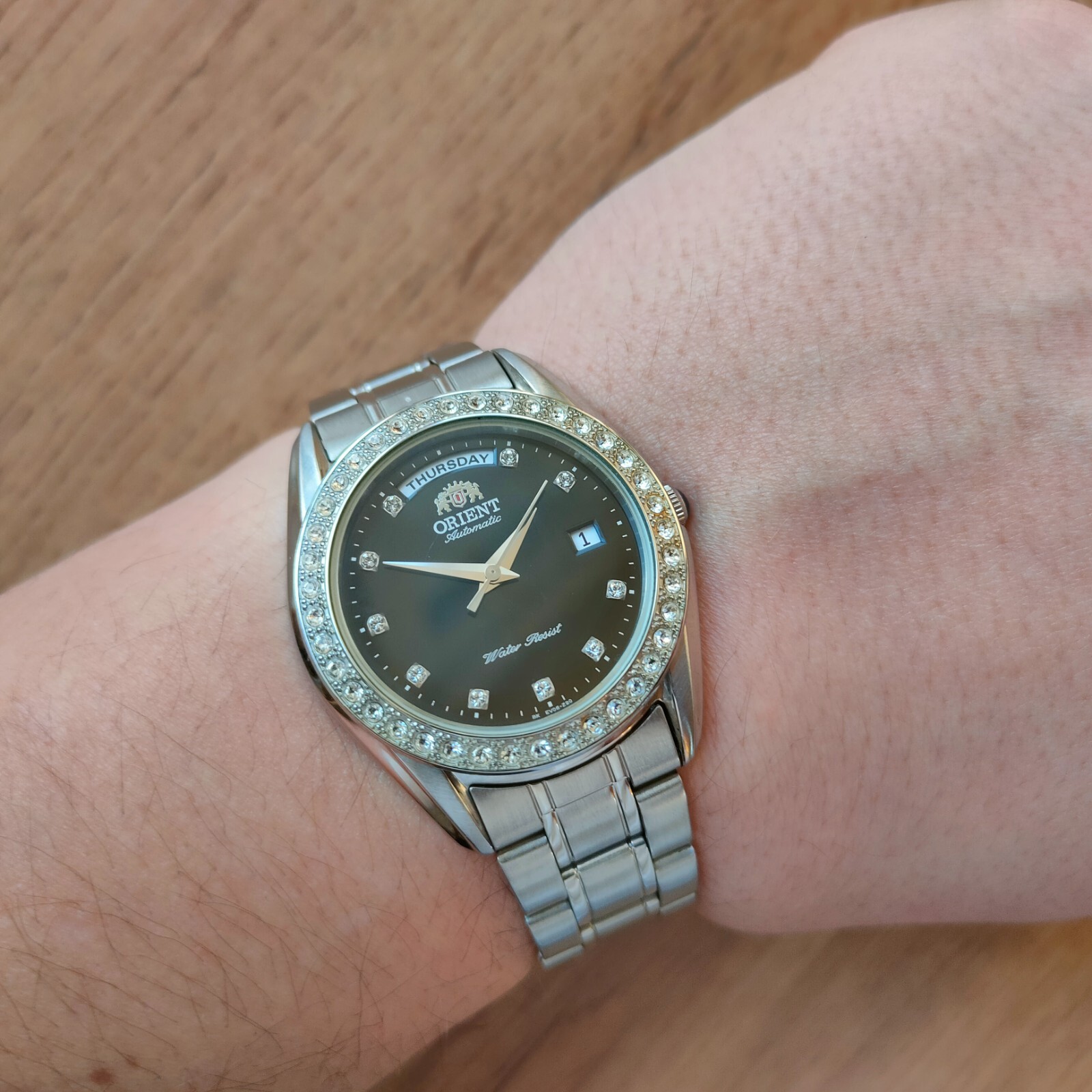 Ultra rare Orient President day date Mechanical classic black Automatic Watch