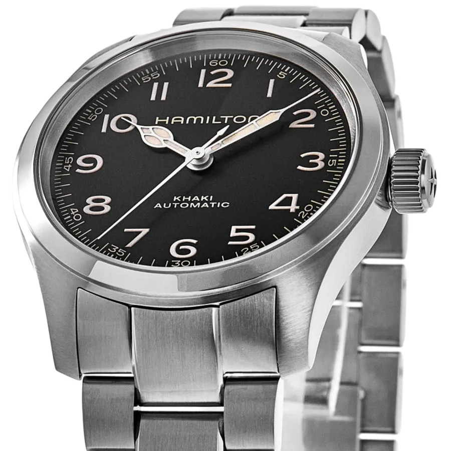 New Hamilton Khaki Field Murph Automatic Black Dial Steel Unisex Watch H70405130