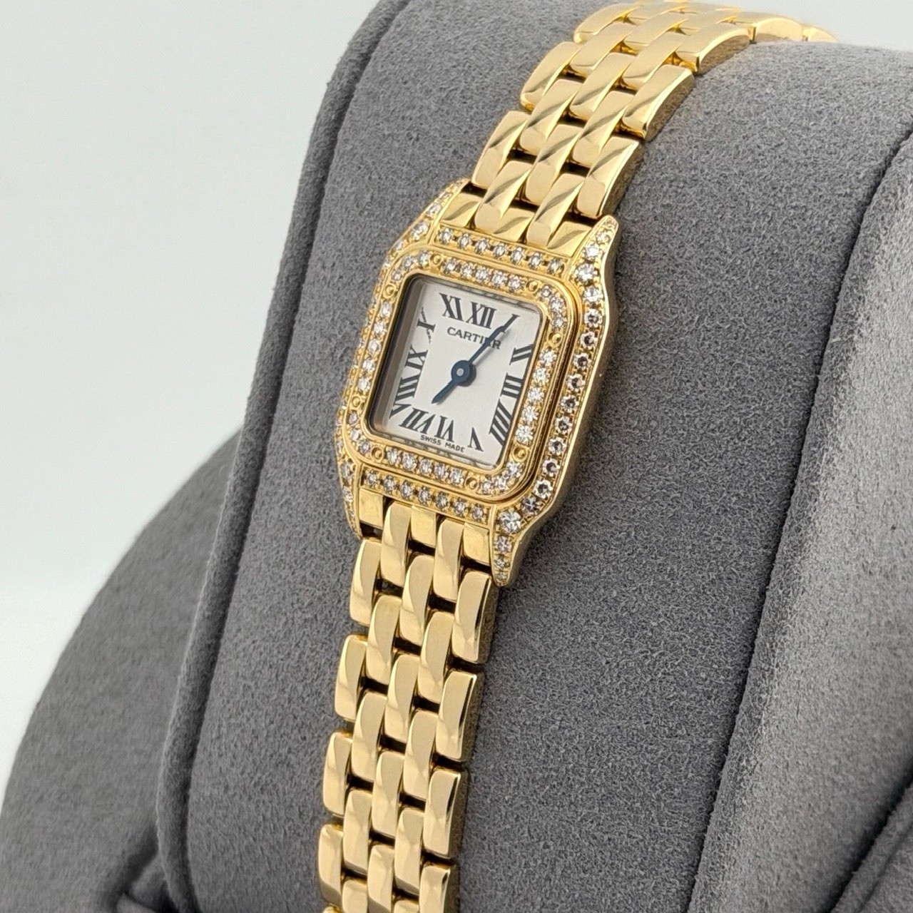 Cartier Panthere Mini 2360 WF3141B9 17mm Diamond Bezel Lugs 18k Yellow Gold Box