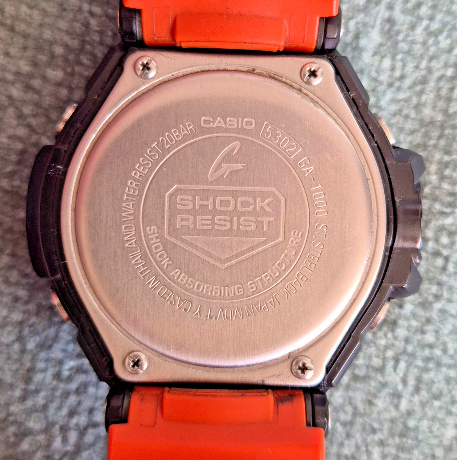 Casio G-Shock GA-1000-4A – Gravitymaster – Orange – Compass – Thermometer