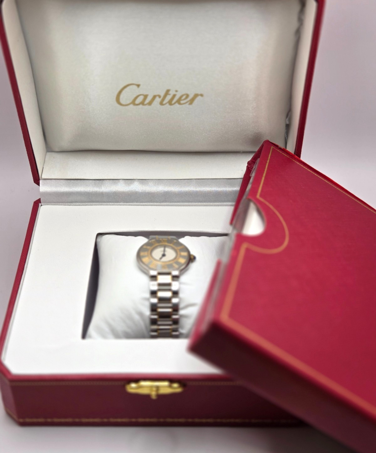 Cartier Must De Cartier 21 Ref 1340 Two Tone ladies quartz Watch full set works