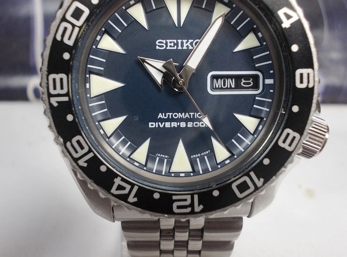 SEIKO MOD SCUBA DIVERS SKX007 DAY/DATE MENS WATCH 7S26-0020 ‘MONSTER’
