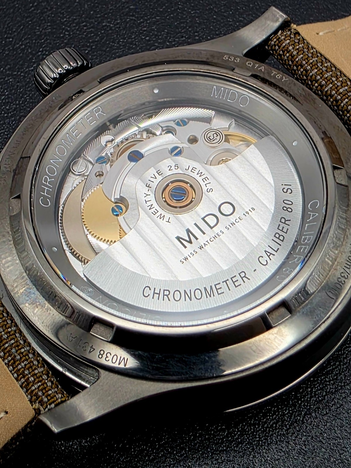 MIDO Multifort Chronometer COSC 42mm, Gunmetal & Brown MINT Condition full set!