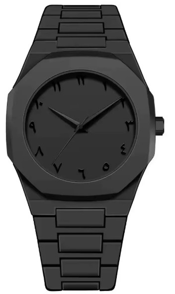 New Fashionable Men’s Watch Simple Black Male Quartz Watches Arabic digital Casu