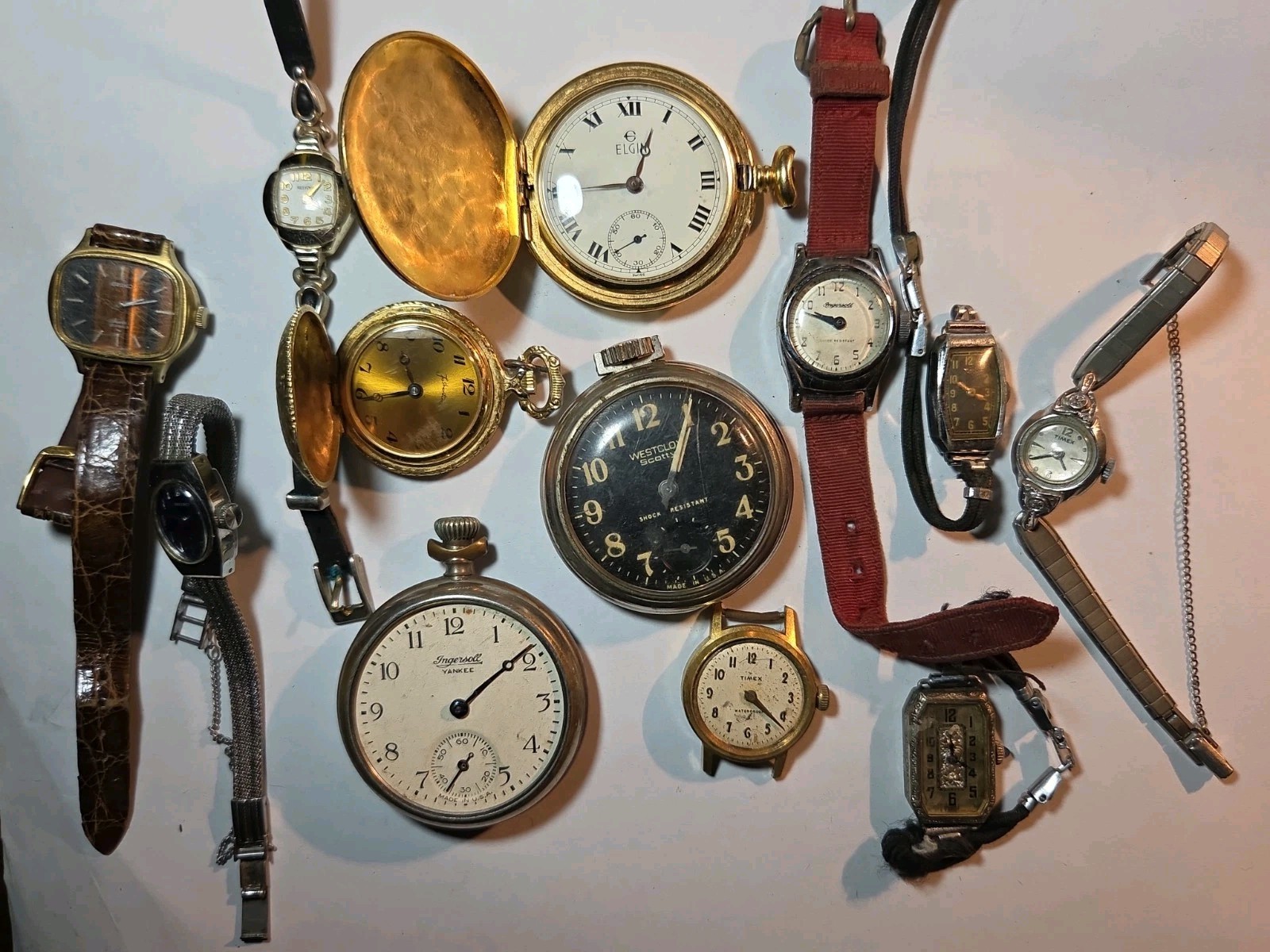 Mechanical Watch Lot, Parts or Repair, None Are Running