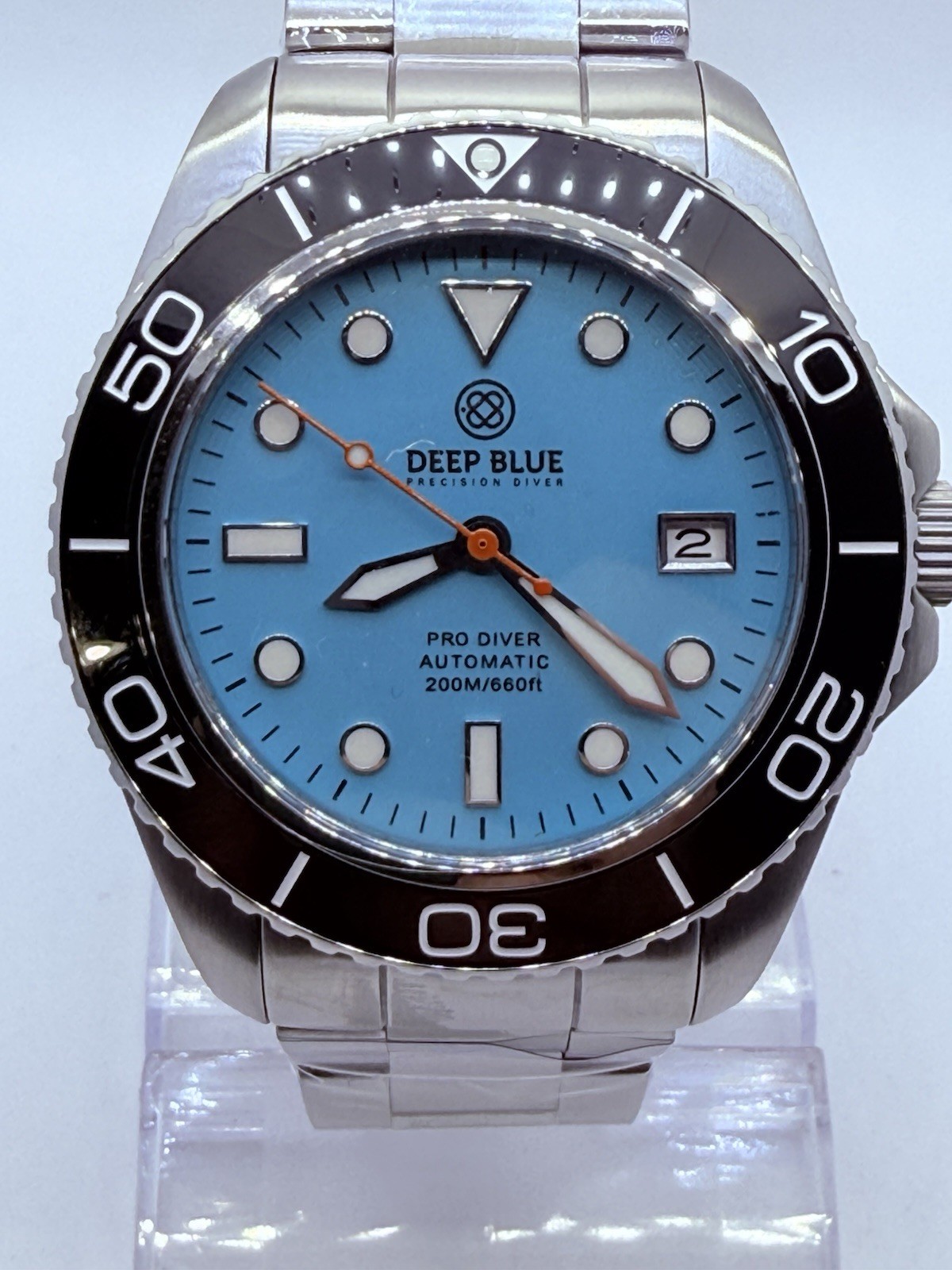 Deep Blue PRO DIVER 200 42.5MM AUTO DIVE WATCH-BLUE FULL LUME DIAL -NEW‼️