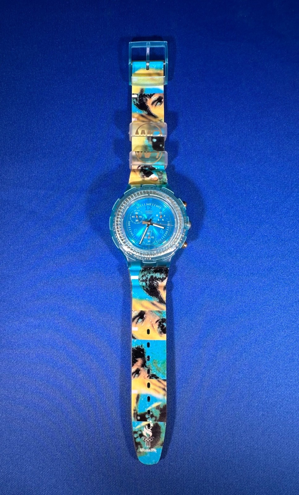 *1996 Atlanta Olympics Swatch Watch – AquaChrono Special – SBZ103 *NEW*