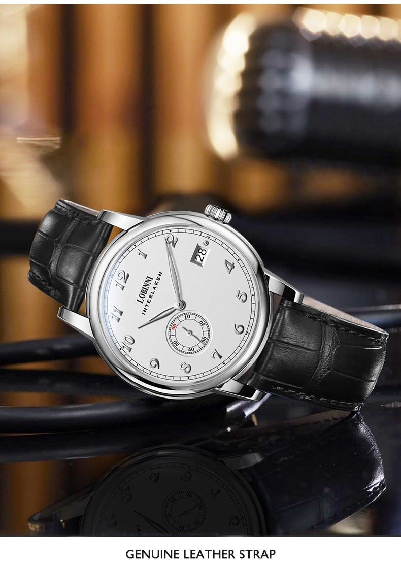 LOBINNI Men Automatic Watch 40mm Mechanical Wristwatch Hangzhou 5000 Micro Rotor