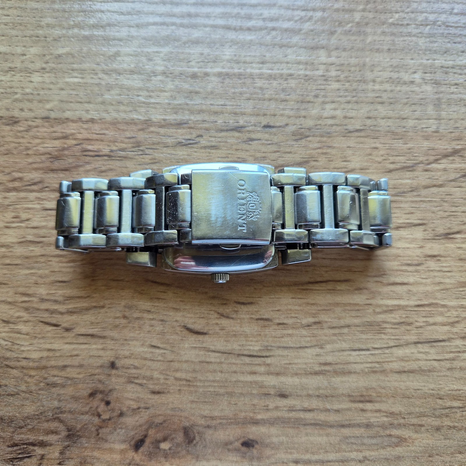 Orient President square watch Day date Automatic mechanical Japan blue watch