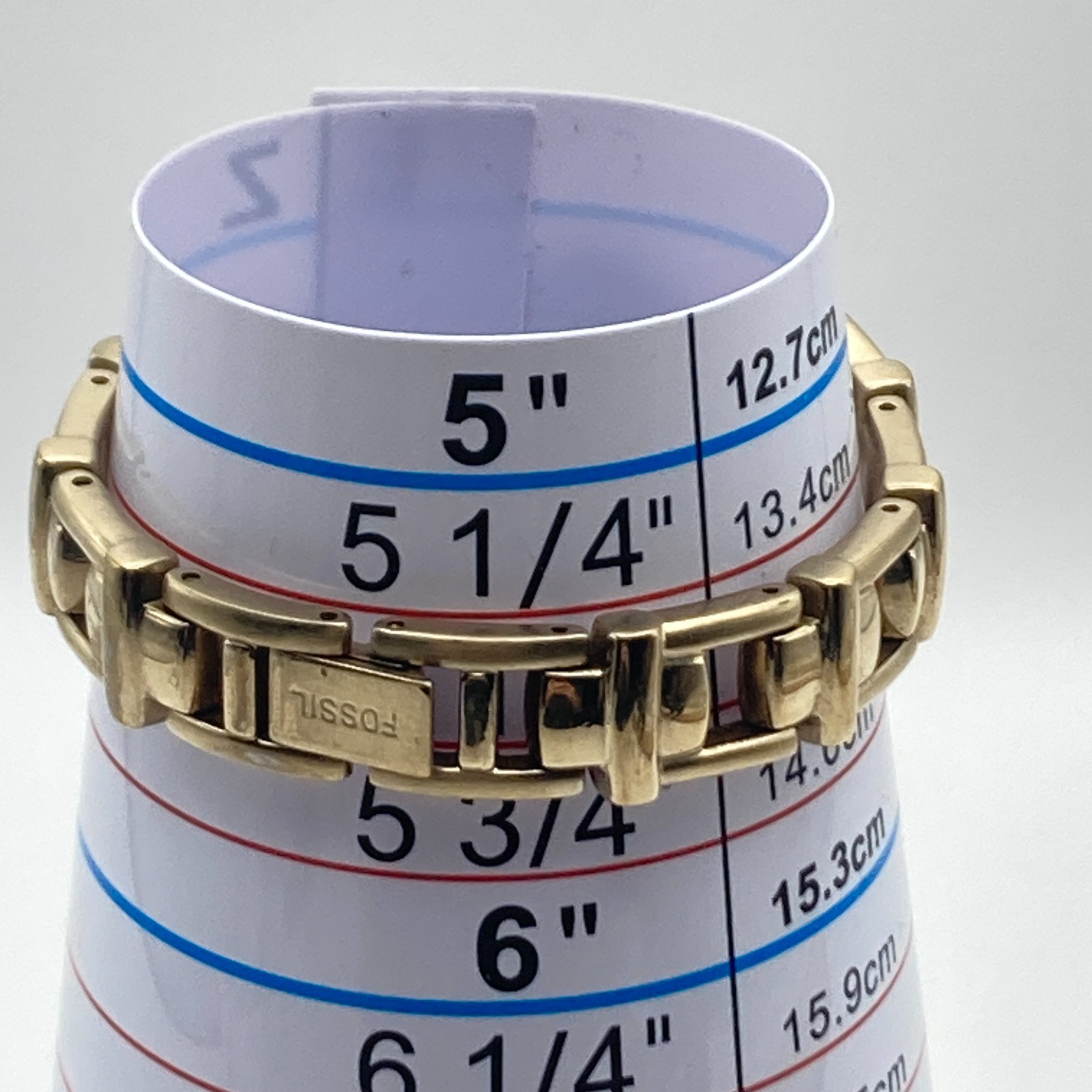 Fossil F2 Women’s Watch 23mm Gold Tone Date Round WR 30M New Battery TINY 5.5″