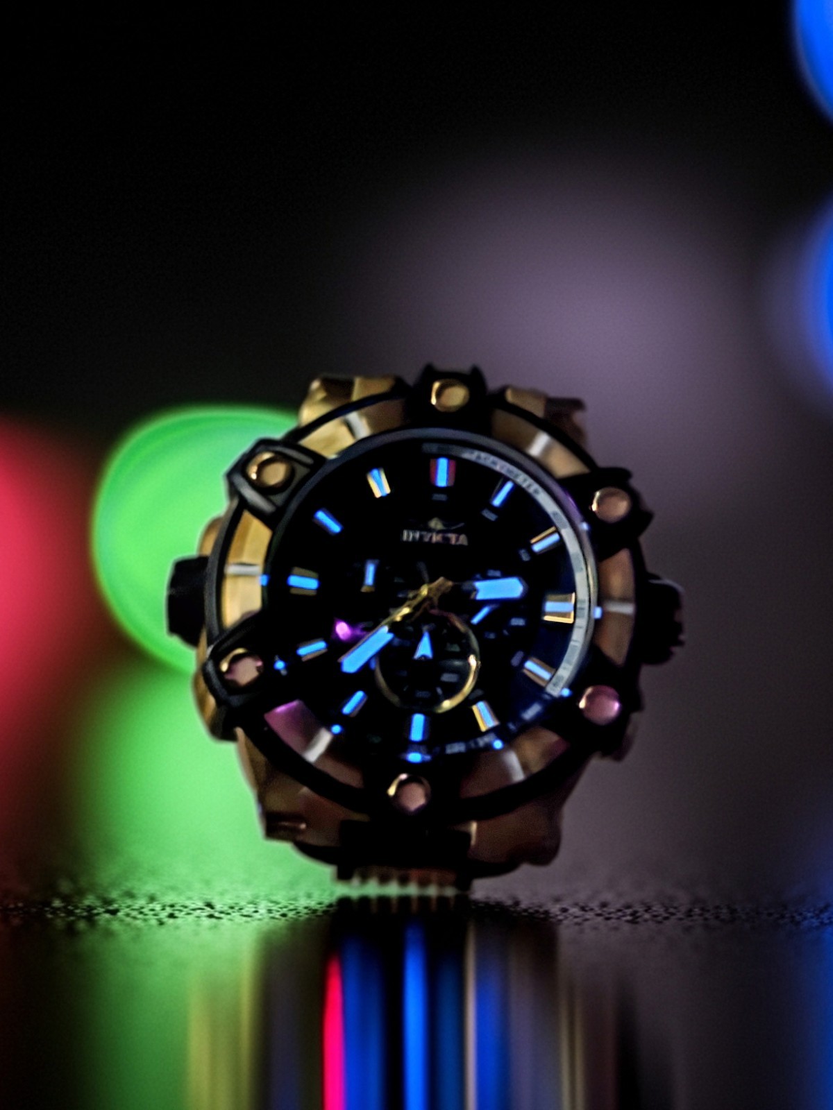 🔥🔥 NEW!! Invicta Bolt Surge Men’s Watch – 52mm Gold / Black / Blue 39187