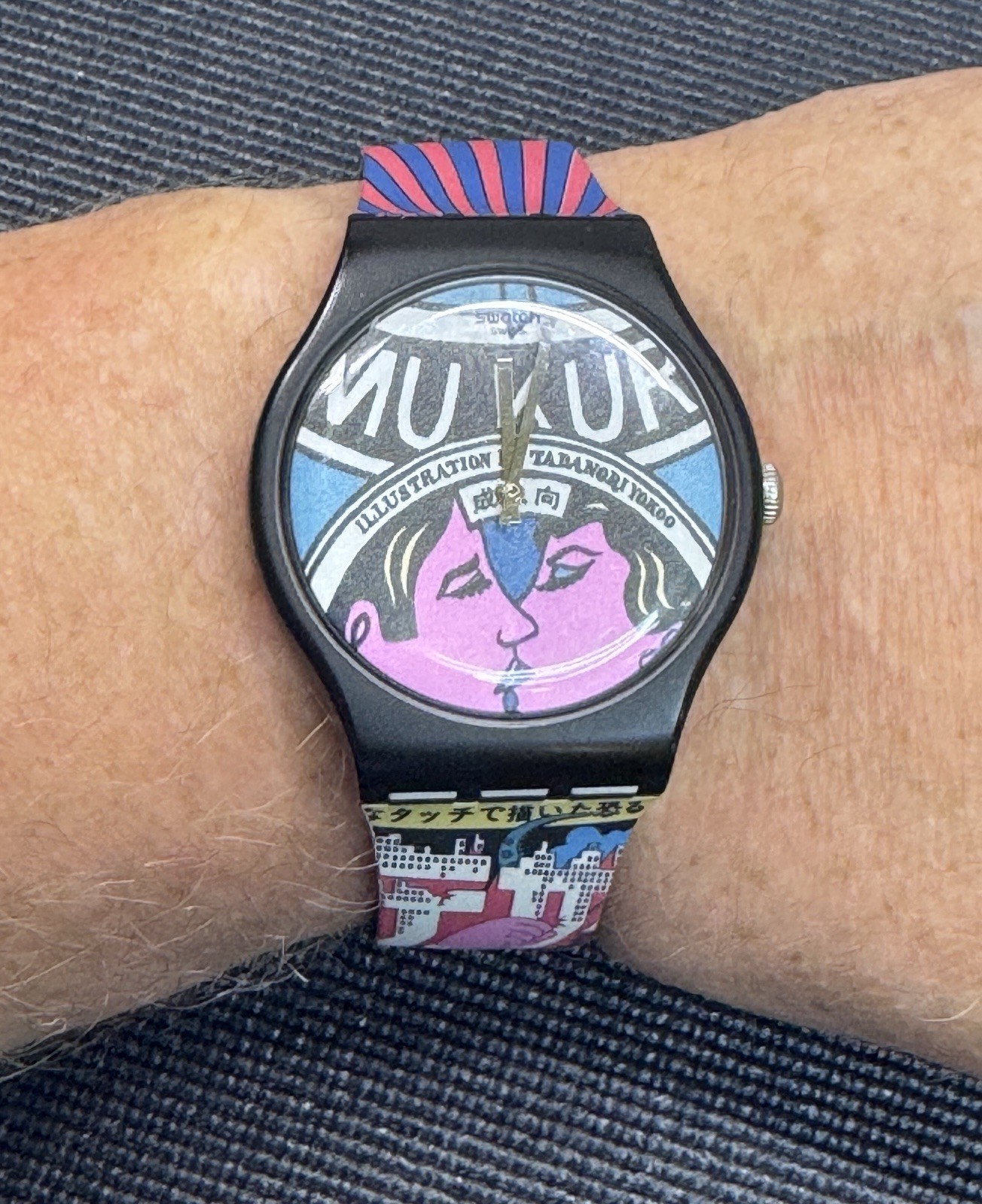 Vintage Swatch MoMA MUKURITA Tadanori Yokoo Pop Art Watch