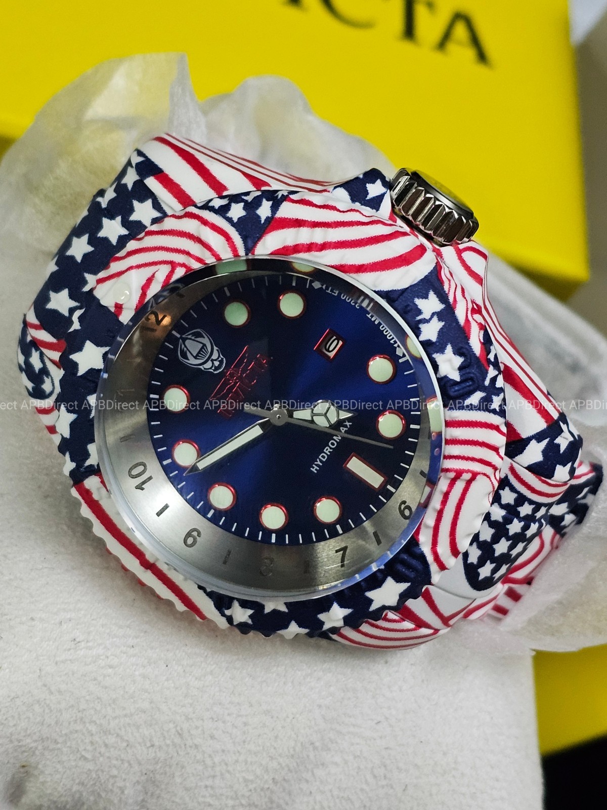 Invicta – HYDROMAX – 1000m USA Swiss 515 HYDROPLATED Stars & Stripes mens watch