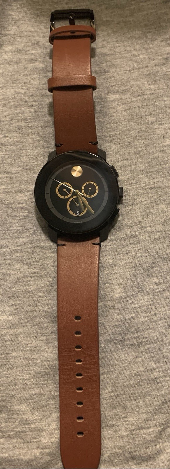 Movado Bold Men’s Chronograph Model #17016961 New In Box Needs Battery