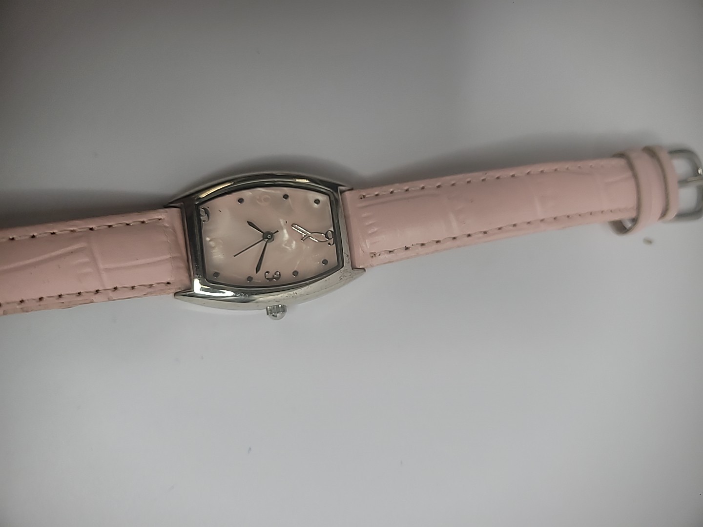 Vintage Wristwatch Watch Womens Pink Breast Cancer Awareness Jewelry Costume