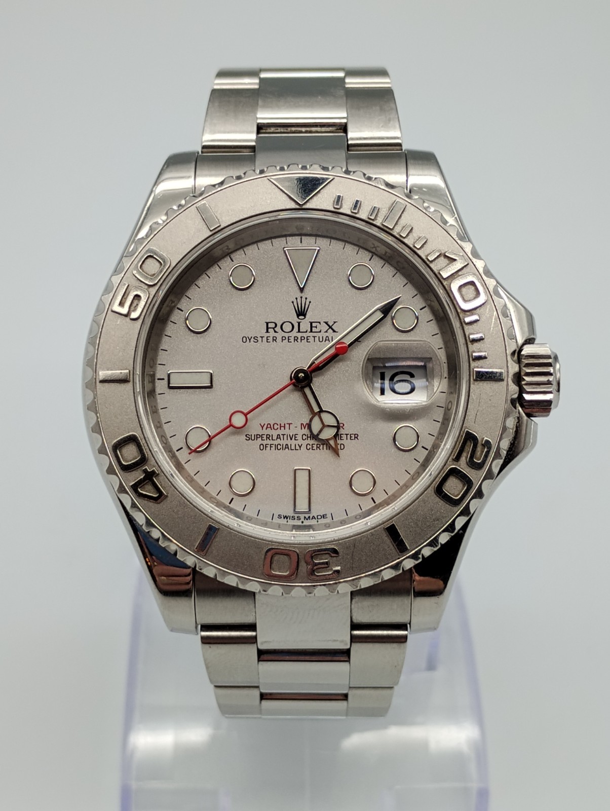 Rolex Yacht-Master 116622 40mm Stainless Steel | Platinum Dial & Platinum Bezel