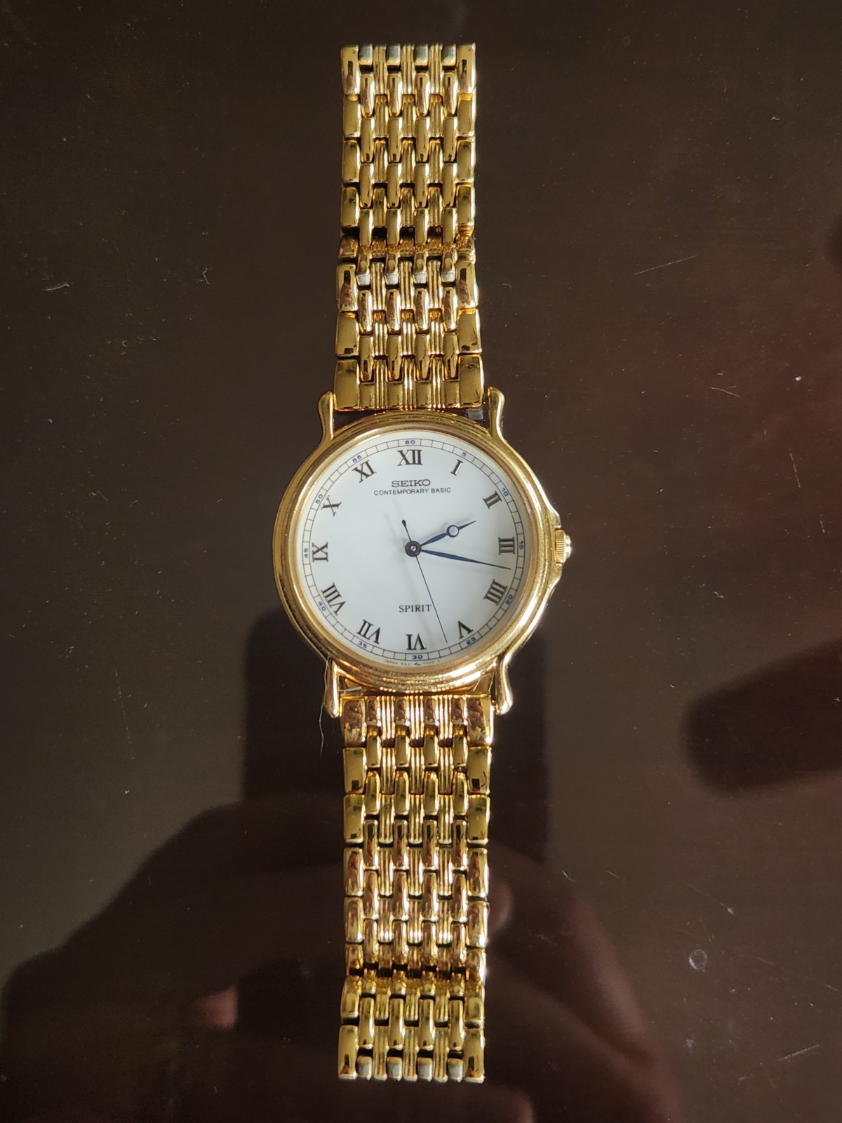 Vintage 1988 Seiko Spirit 5S21-7000 Quartz Sweep Second No-Tick Original Buckle