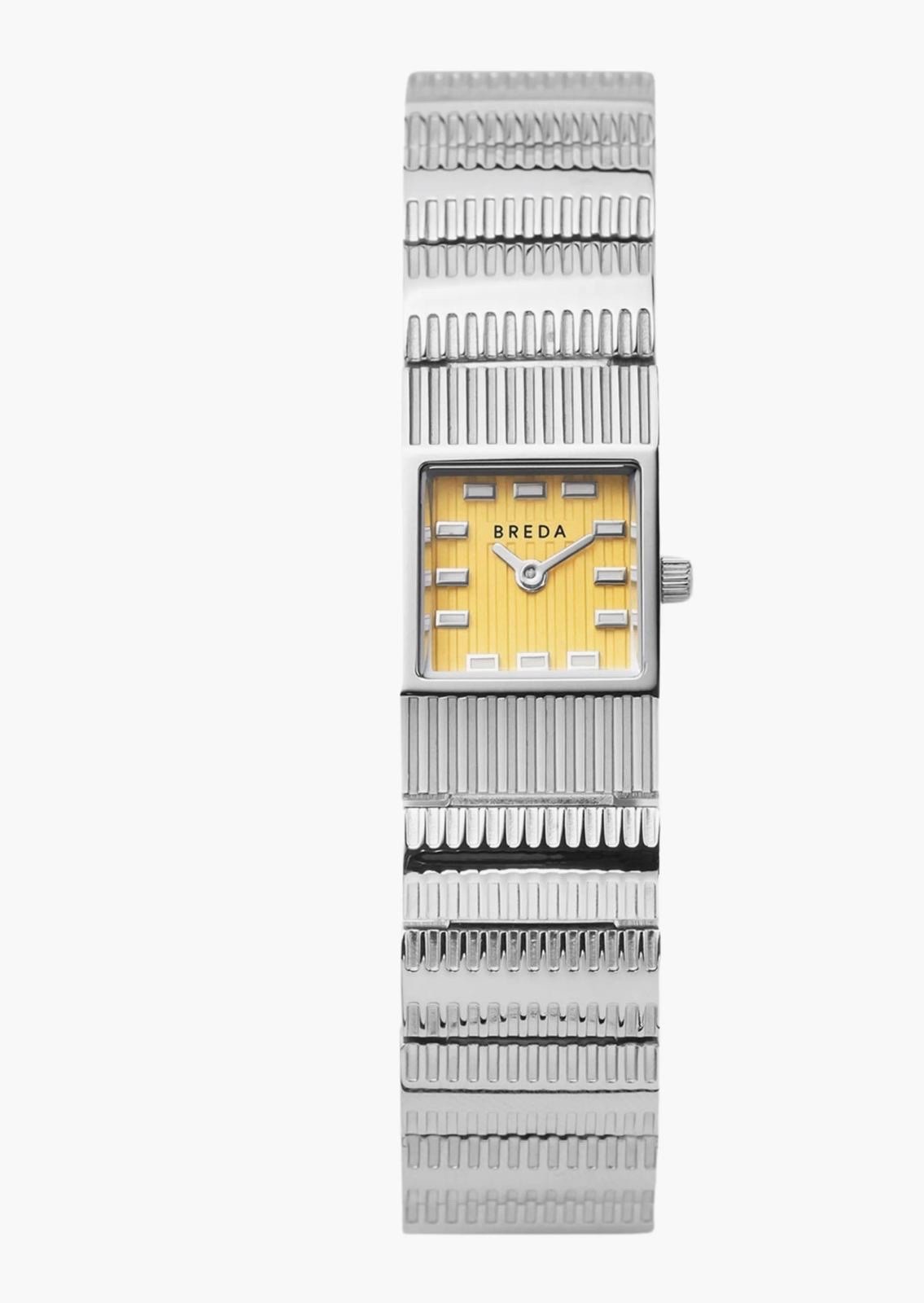 Breda Groove Square Bracelet Watch, 16mm