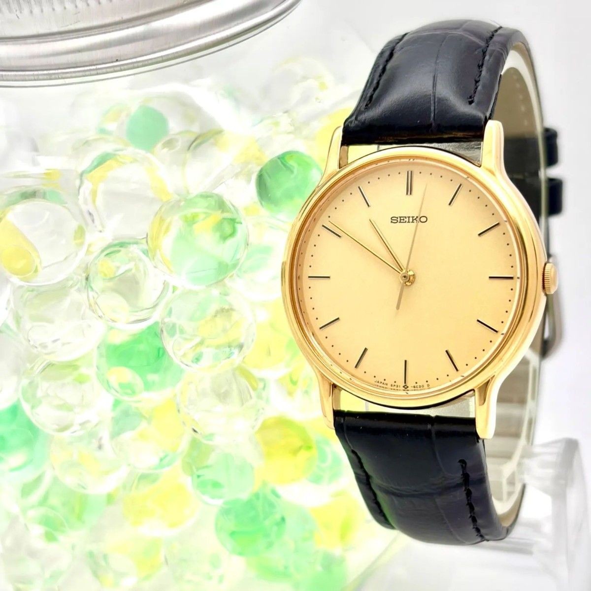 New battery SEIKO Men’s Watch Gold 5P31 6A3A 810397 New Belt