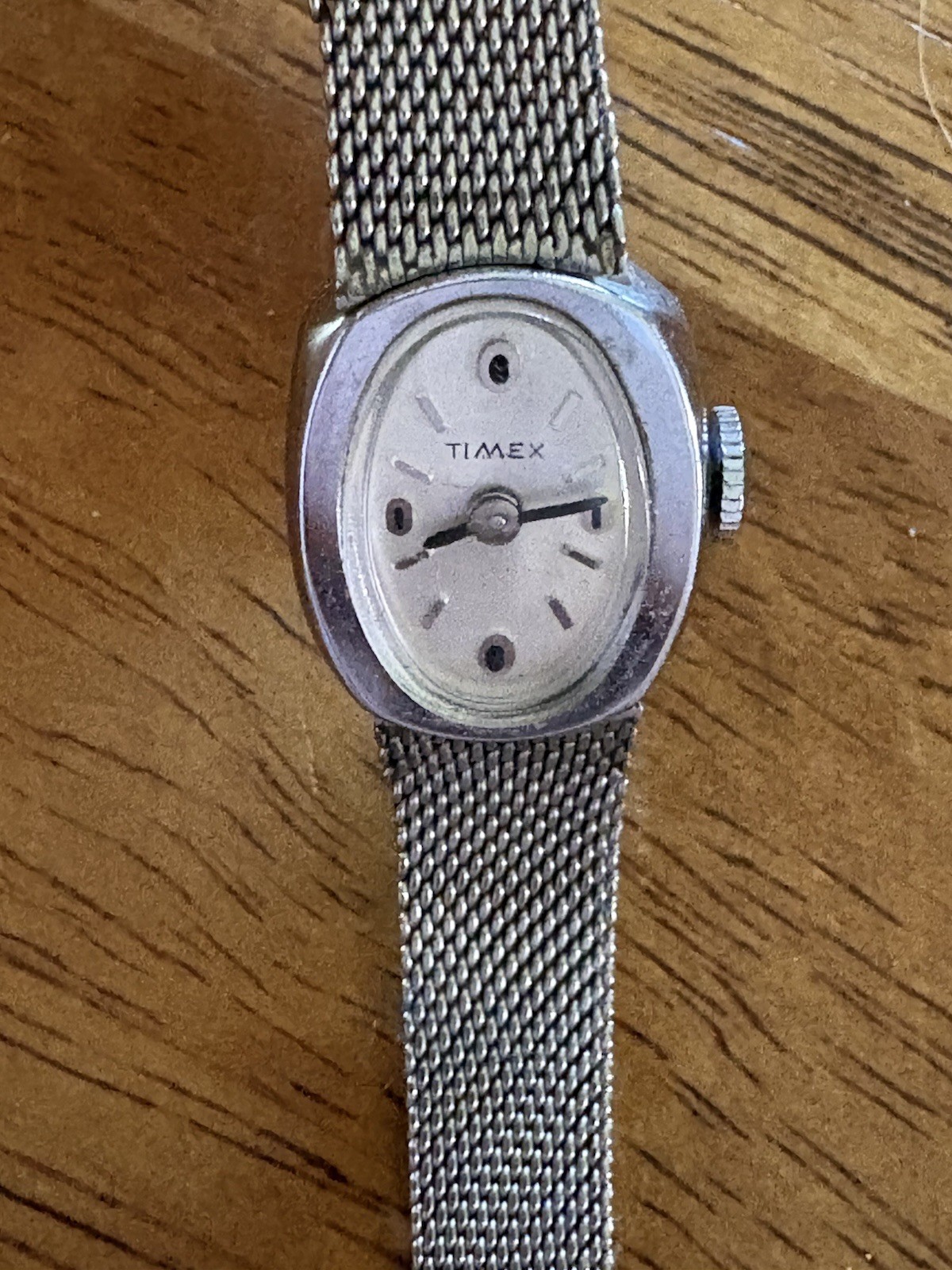 Women’s Vintage Timex Silver Chrome Plated Watch, Mechanical, 1960’s-1970’s