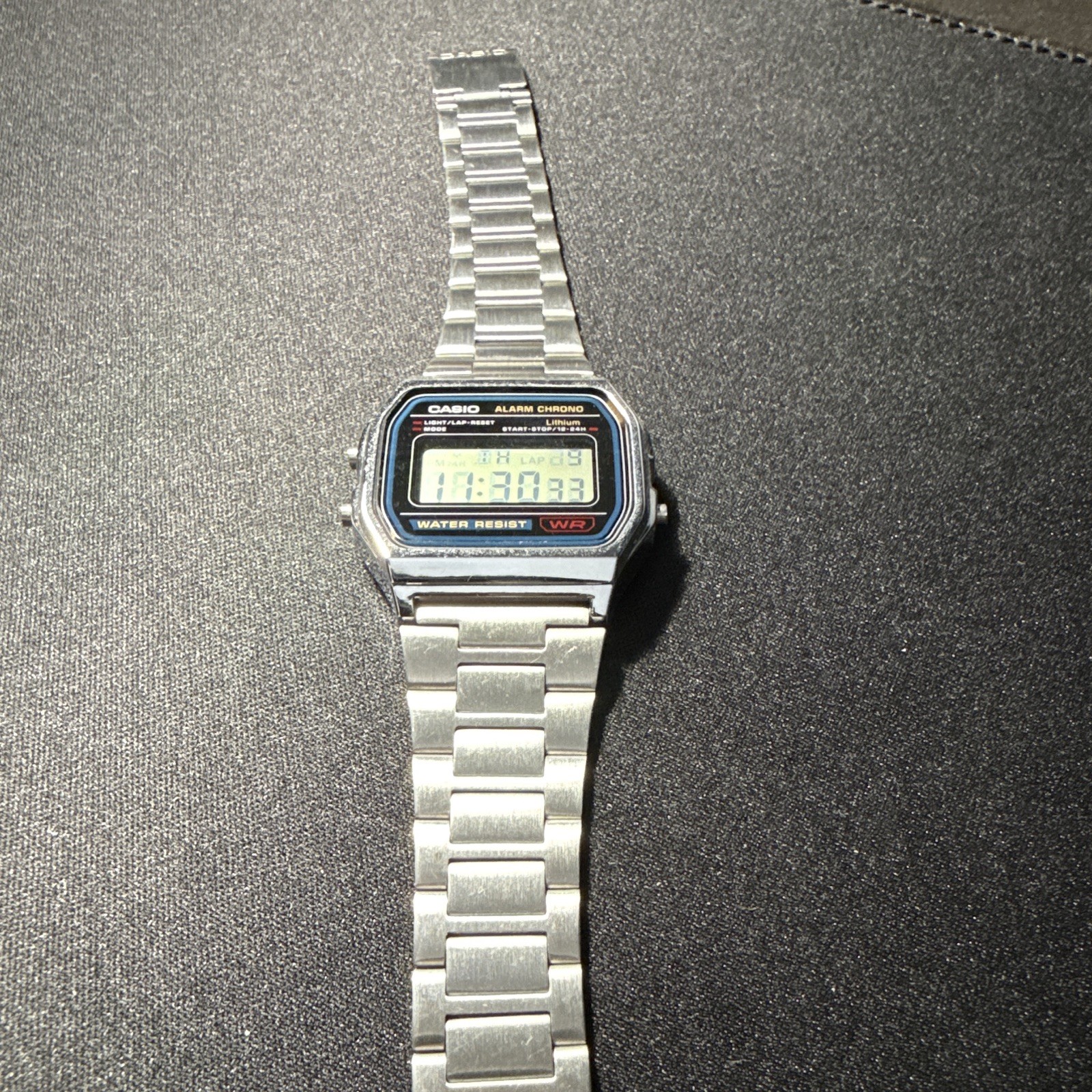 Casio A158WA-1CR Digital Watch Stainless Steel Band