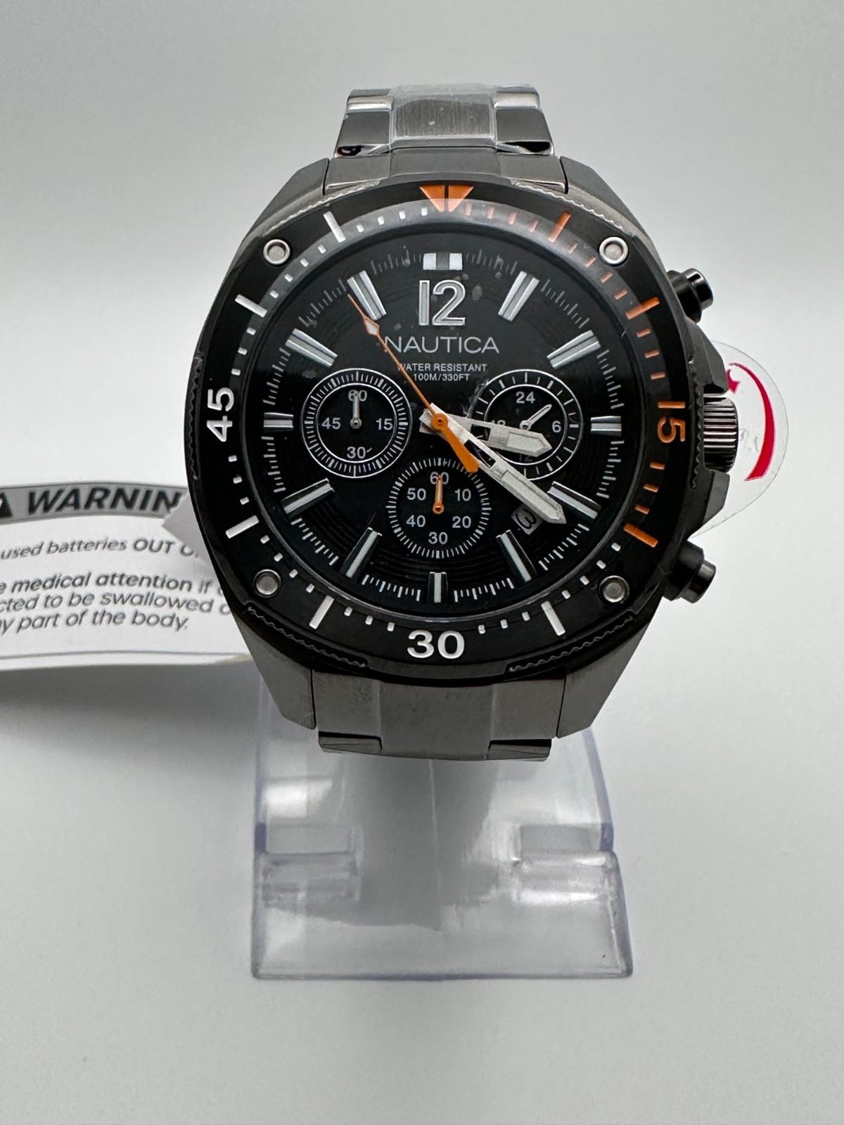 Nautica NCT Blue Sail 46mm Gun Metal Chrono Quartz Watch – NAPBSS506