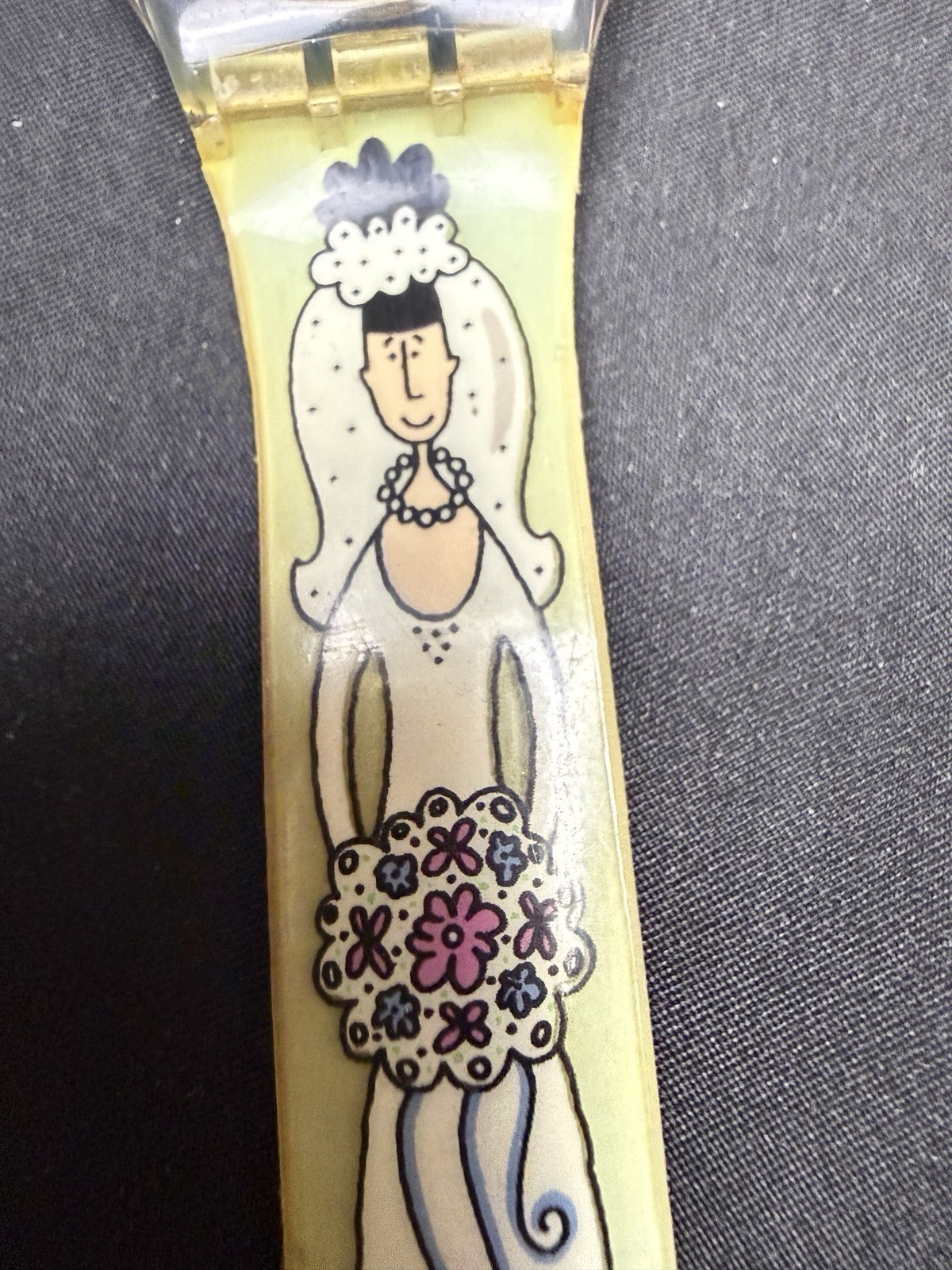 Swatch Watch 1999 Wedding GV110 Swiss Made I Do! 1990s Bride & Groom – Read