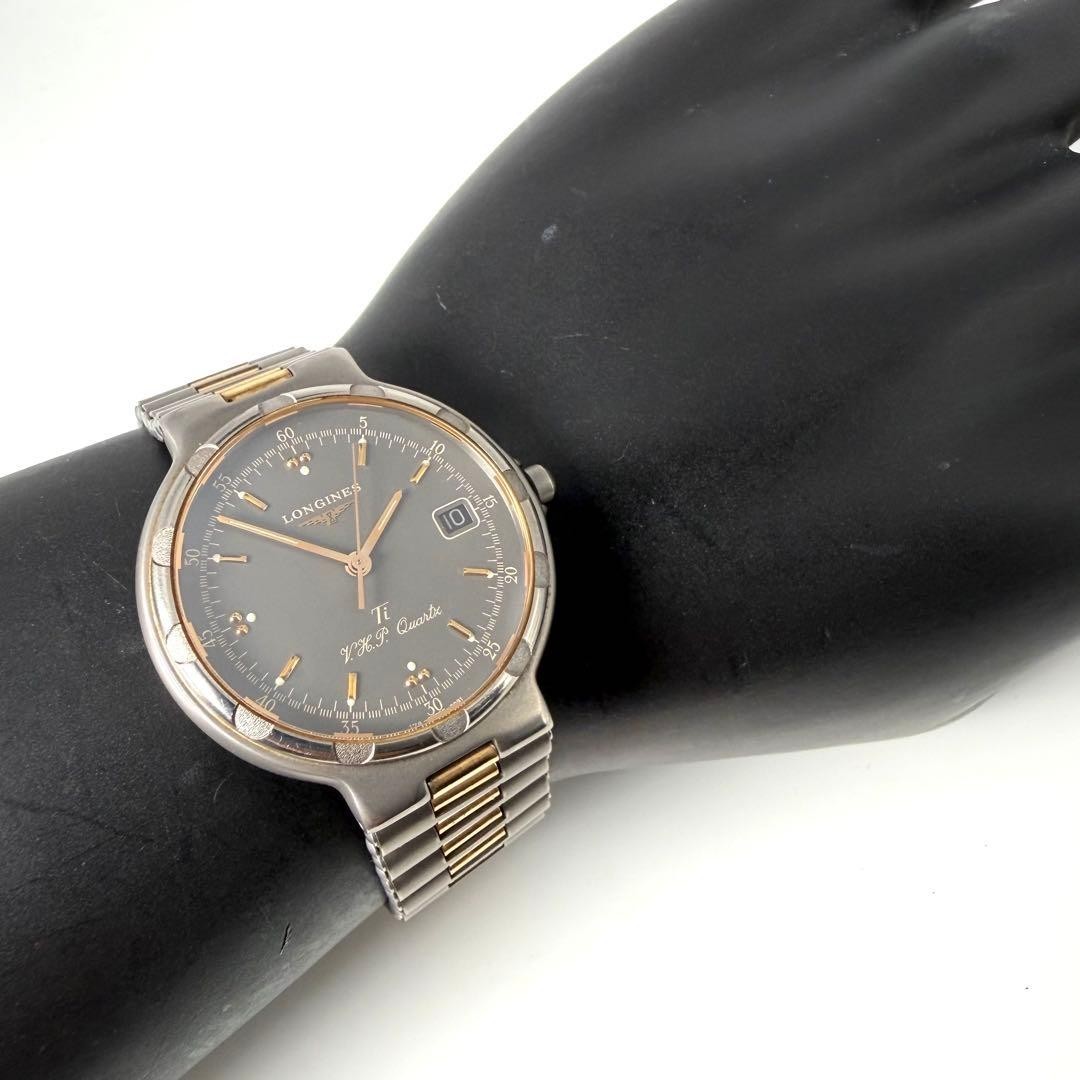 [Near Mint w/Box Links] Longines Conquest Ti VHP Titanium Men’s Gold Gray Dial