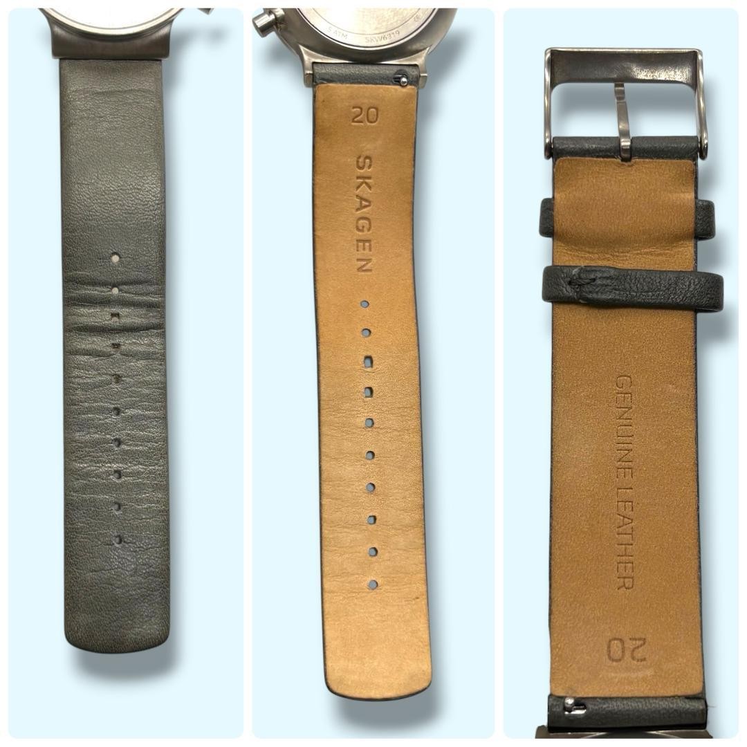 SKAGEN SKW6319 Ancher Quartz Titanium Watch 21.5cm 8.5in Mens Japan used