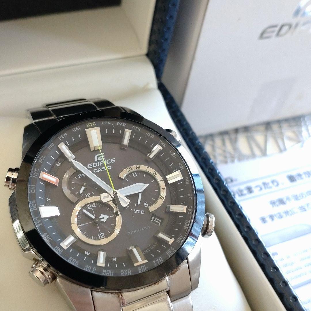 Complete Set EDIFICE CASIO EQW T640 Tough Solar Chronograph