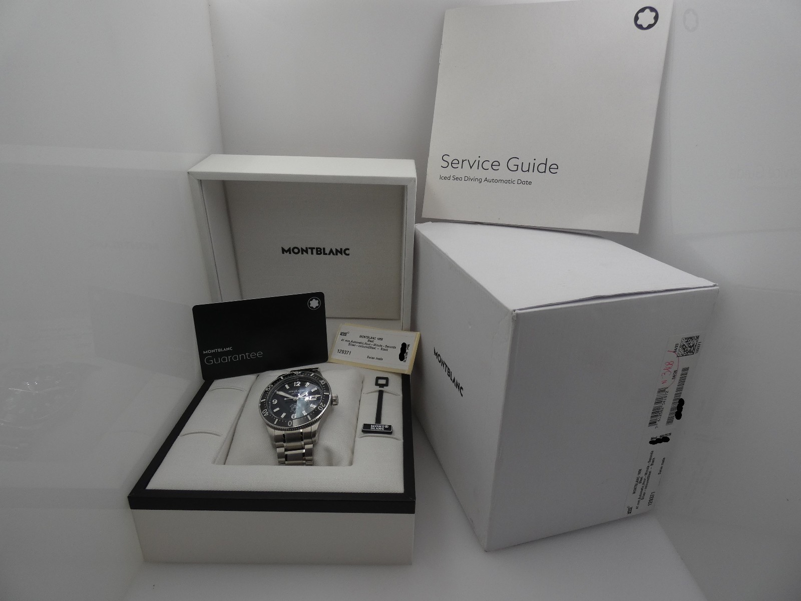MONTBLANC 1858 ICED SEA DIVING 129371 NEW BOX PAPERS&STICKERS MAR 2026 AUTOMATIC