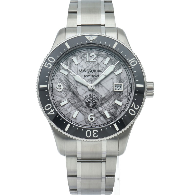 Montblanc 1858 Iced Sea Automatic Date MB130793 Stainless Steel 41mm #LPW1471