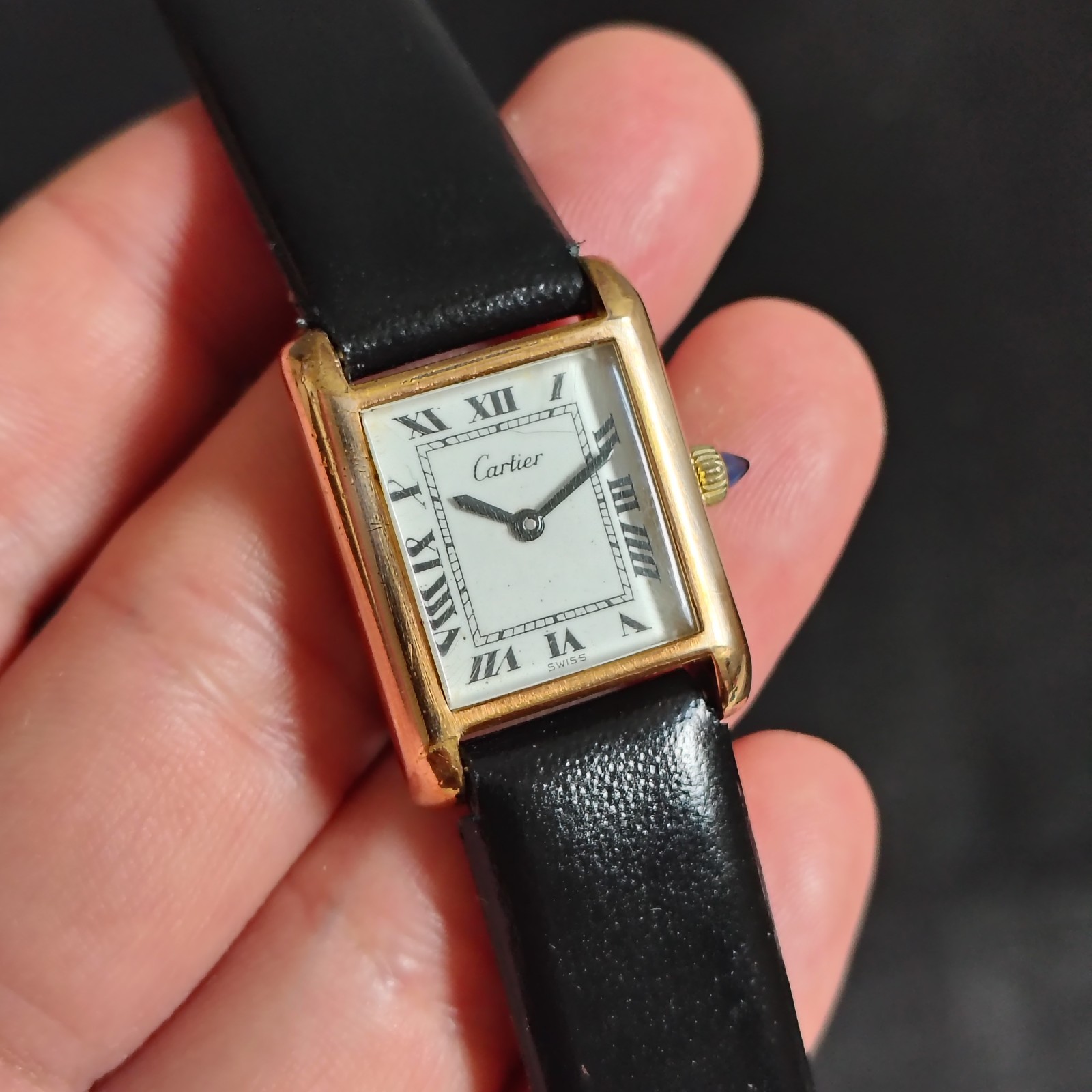 Vintage Cartier Tank Pre-must 18k Electroplated 1970s 21x28mm 551.2106