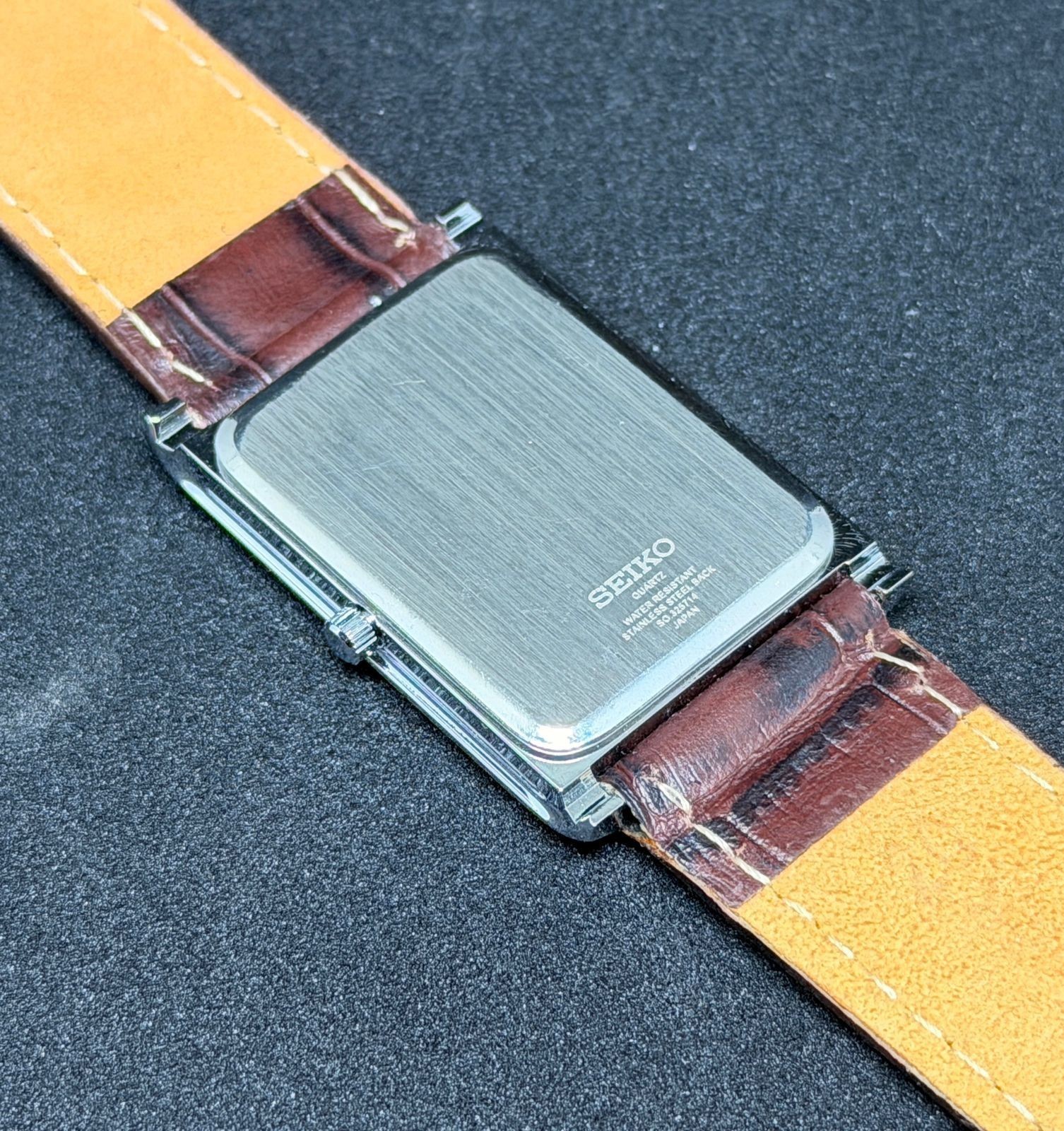 Rare Vintage Seiko Slim Tank Quartz Men’s Wrist Watch With Free DDP Shipping
