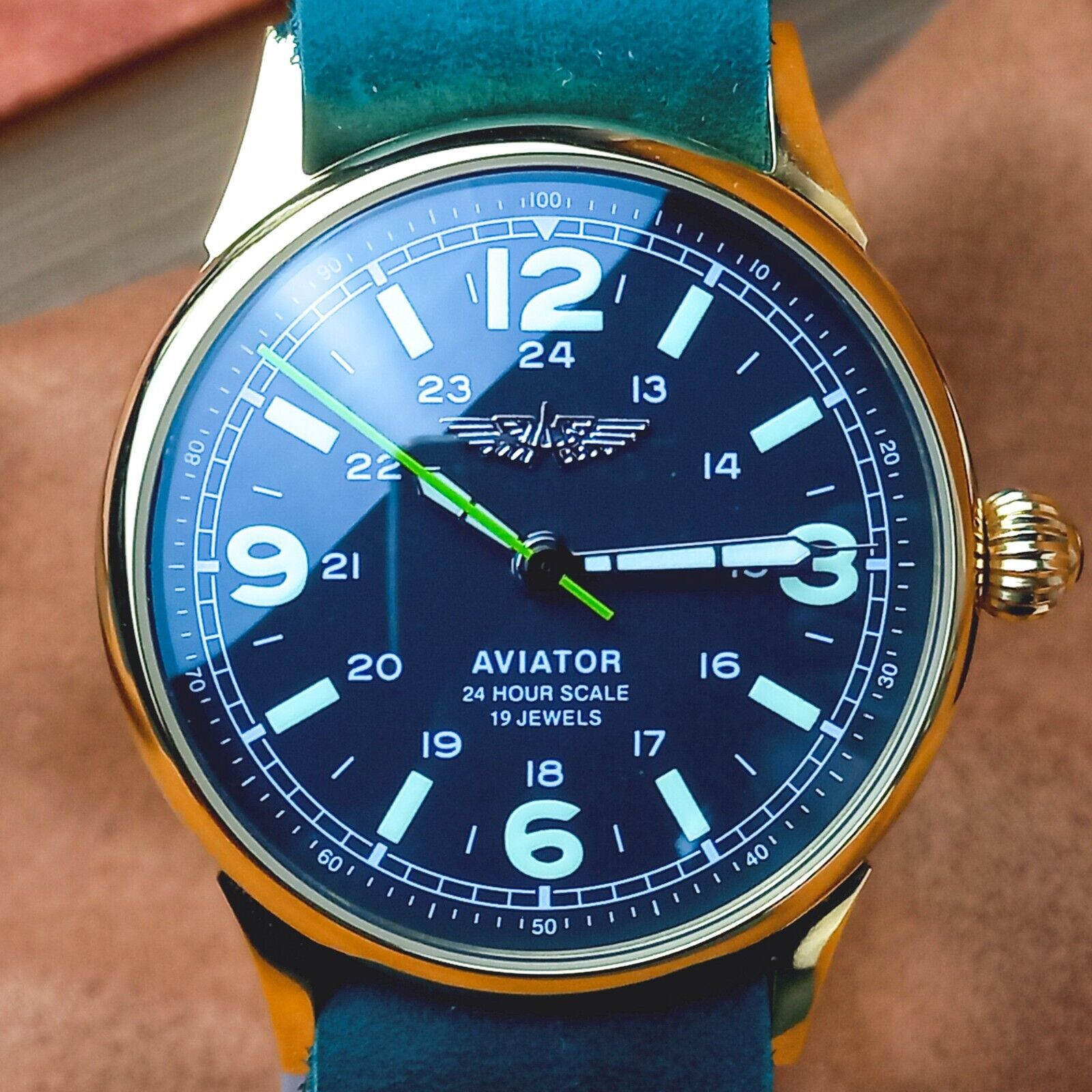 Soviet Watch Raketa Aviator Vintage Men’s Wristwatch 19 Jewels Serviced